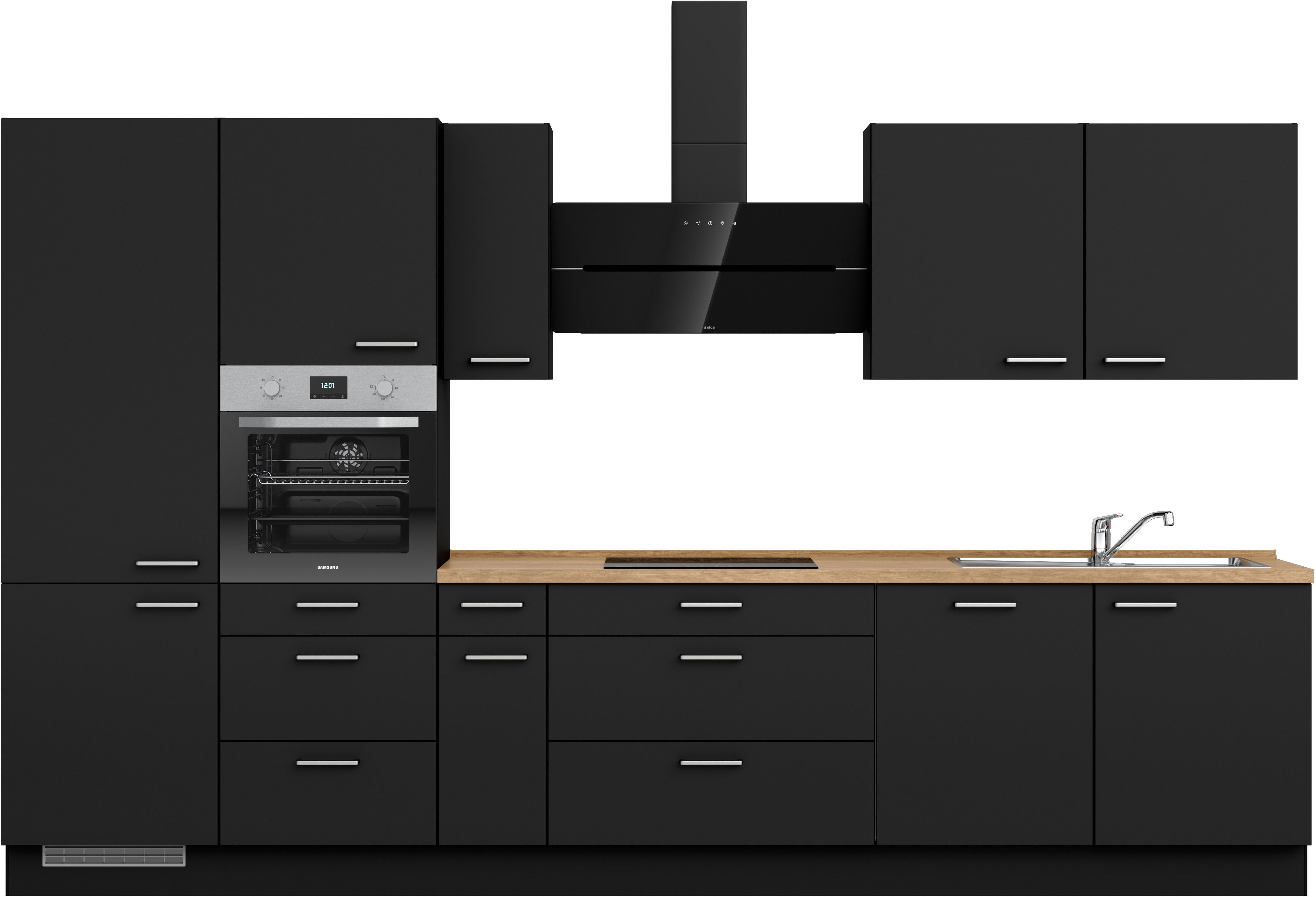 nobilia Küchenzeile ""Touch II", NEU: individuell anpassbar mit gratis Profi-Beratung" vormontiert, Breite 360 cm, Ausrichtung wählbar, wahlw. mit E-Geräten