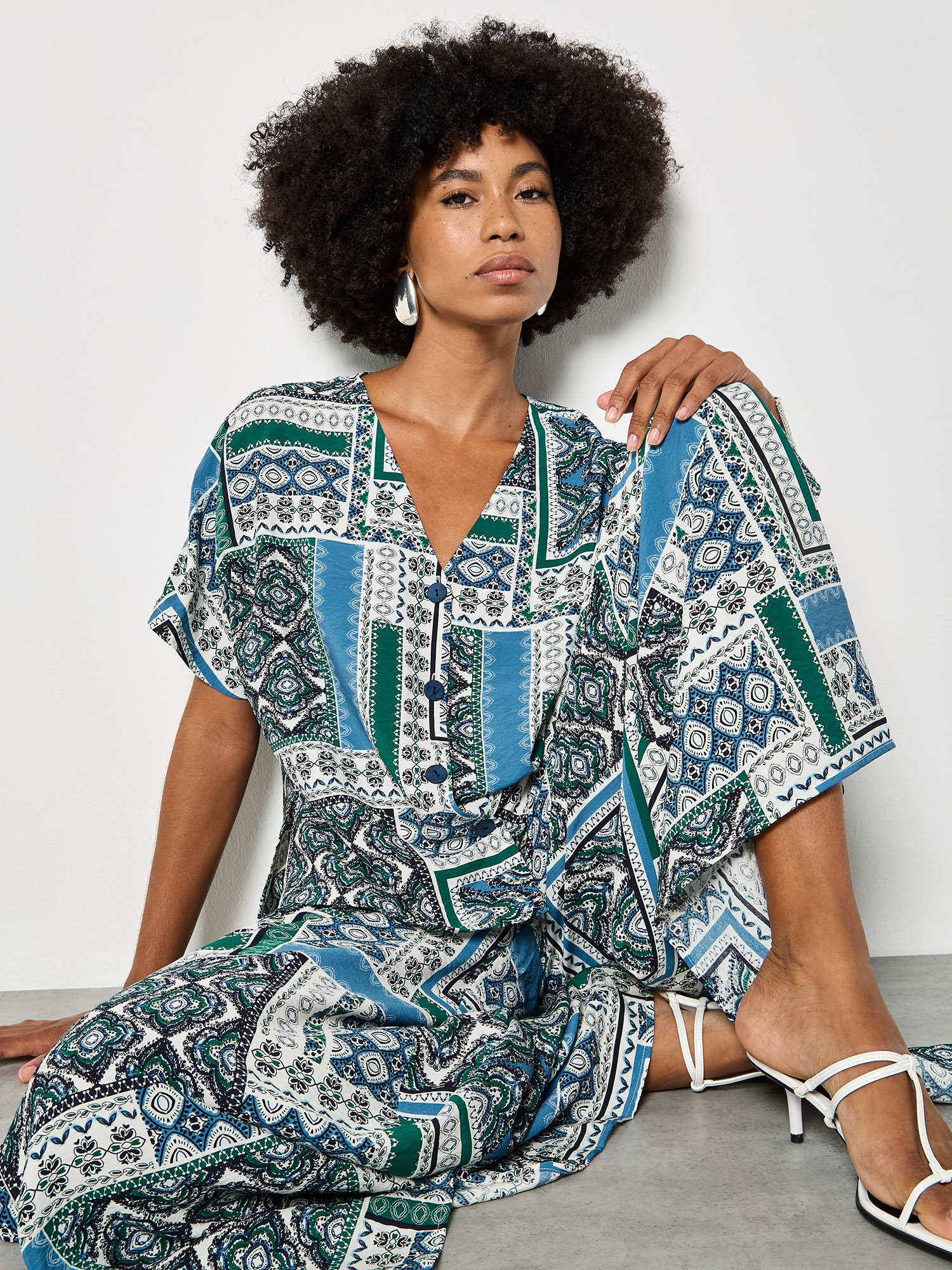 Apricot Klassische Bluse »Folk-Patchwork-Bluse« mit Muster
