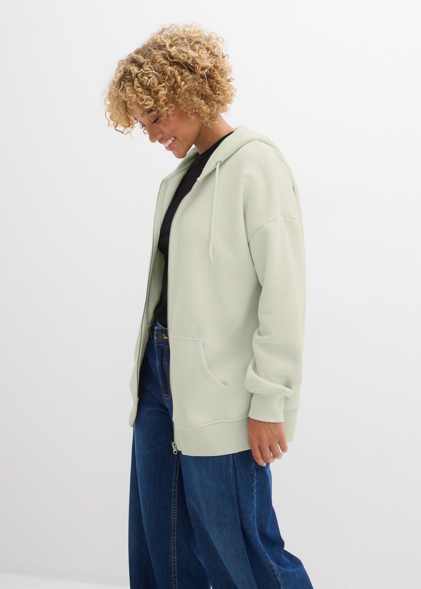 bonprix Kapuzensweatjacke "Kapuzen-Sweatjacke" mit Kapuze, mit Reißverschlu günstig online kaufen