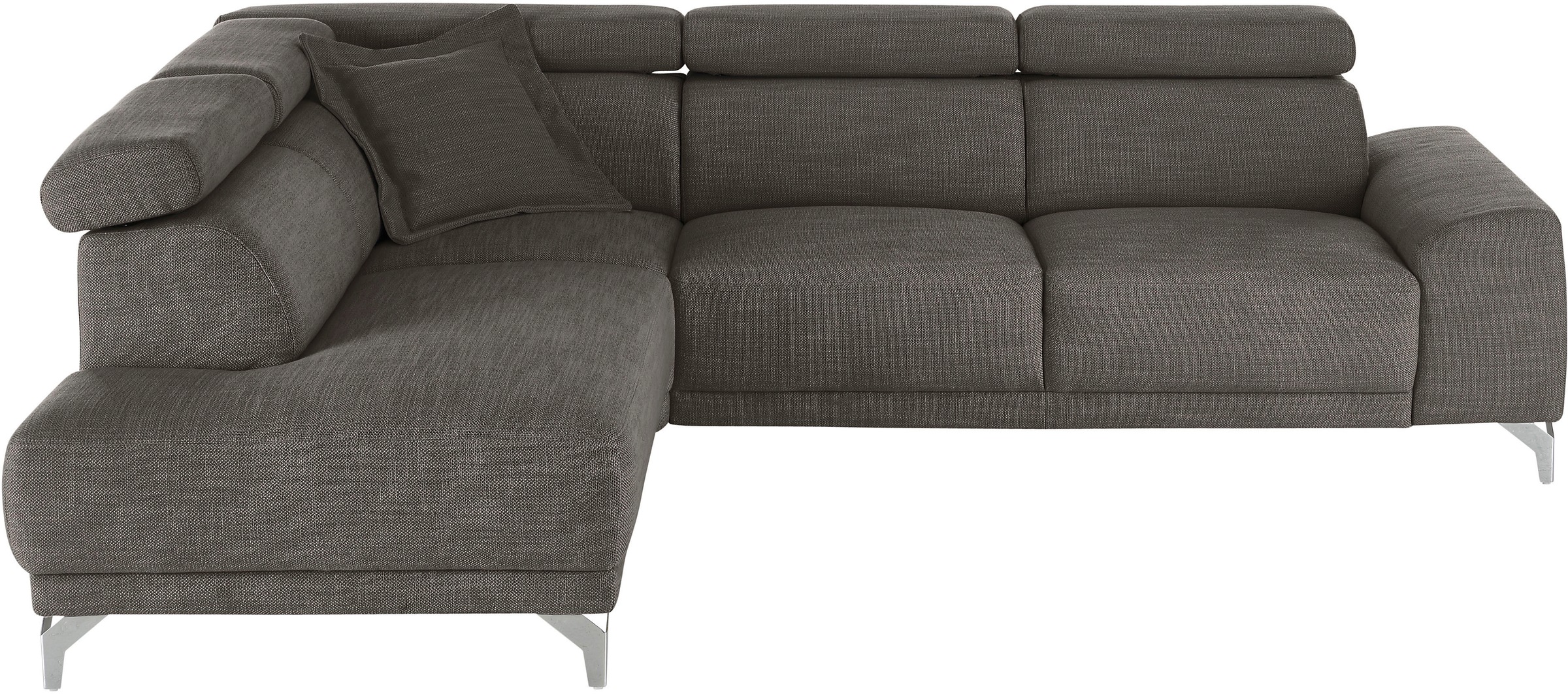 3C Candy Ecksofa »Greve Sofa immer mit manuelle Kopfteilverstellungen, modern, elegant«, wahlweise motorischer Sitzvorzug, bequem und zeitlos, L-Form
