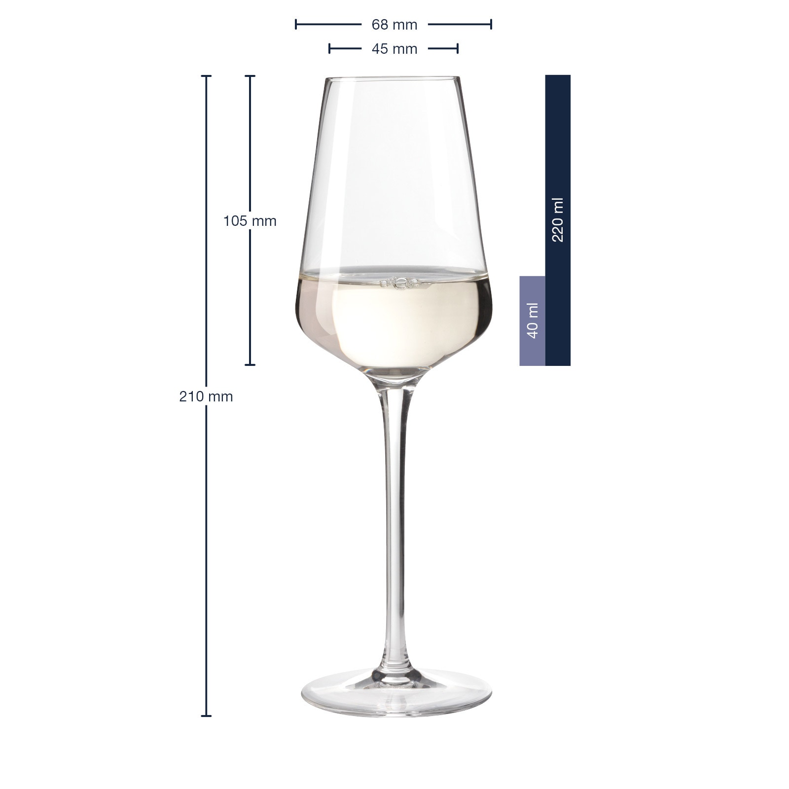LEONARDO Aperitifglas »Digestifgläser geeicht Puccini Gastro-Edition 4 cl 6er Set transparent«