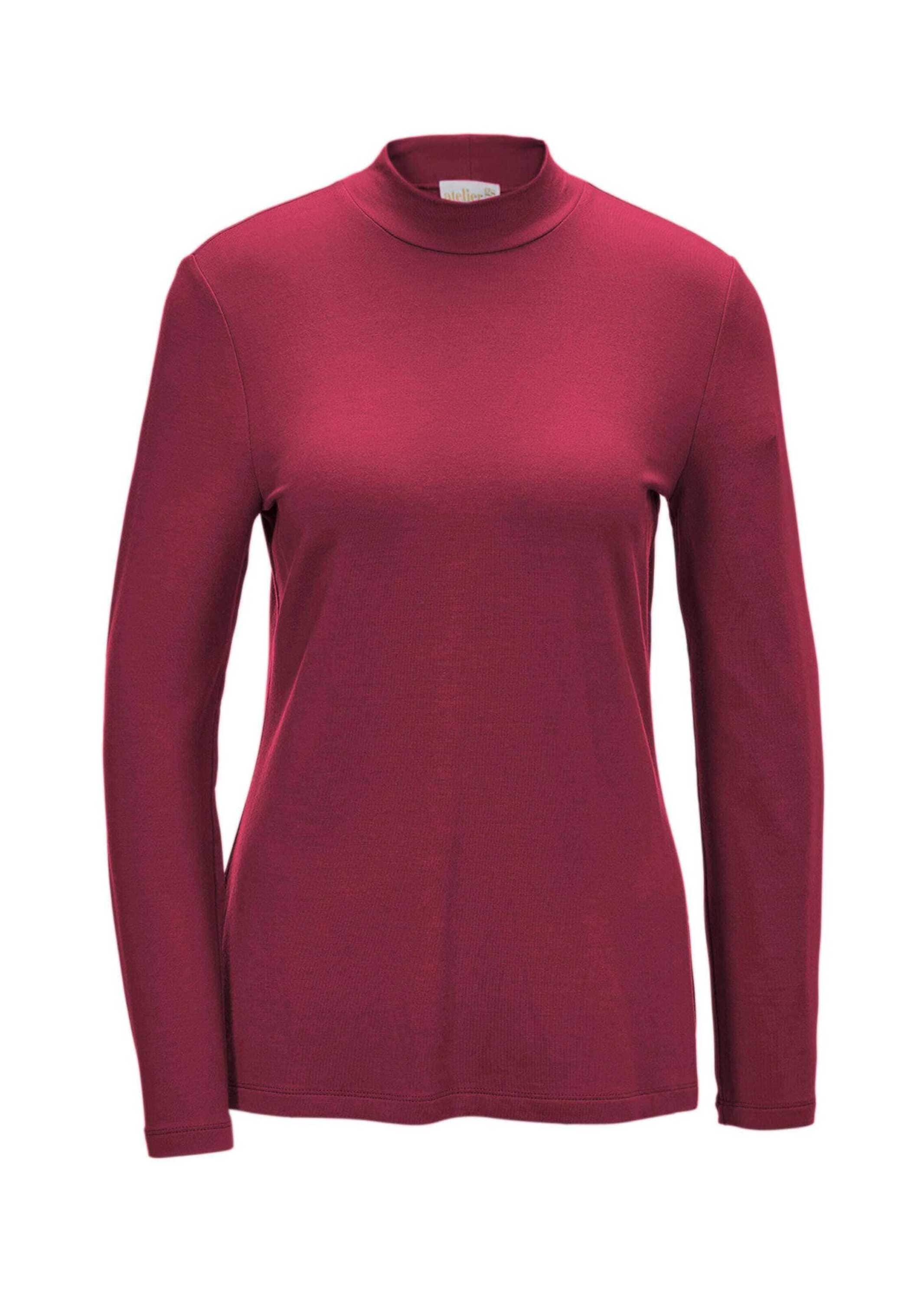 GOLDNER Longpullover "Kurzgröße Stehkragenshirt mit Langarm" Ohne günstig online kaufen