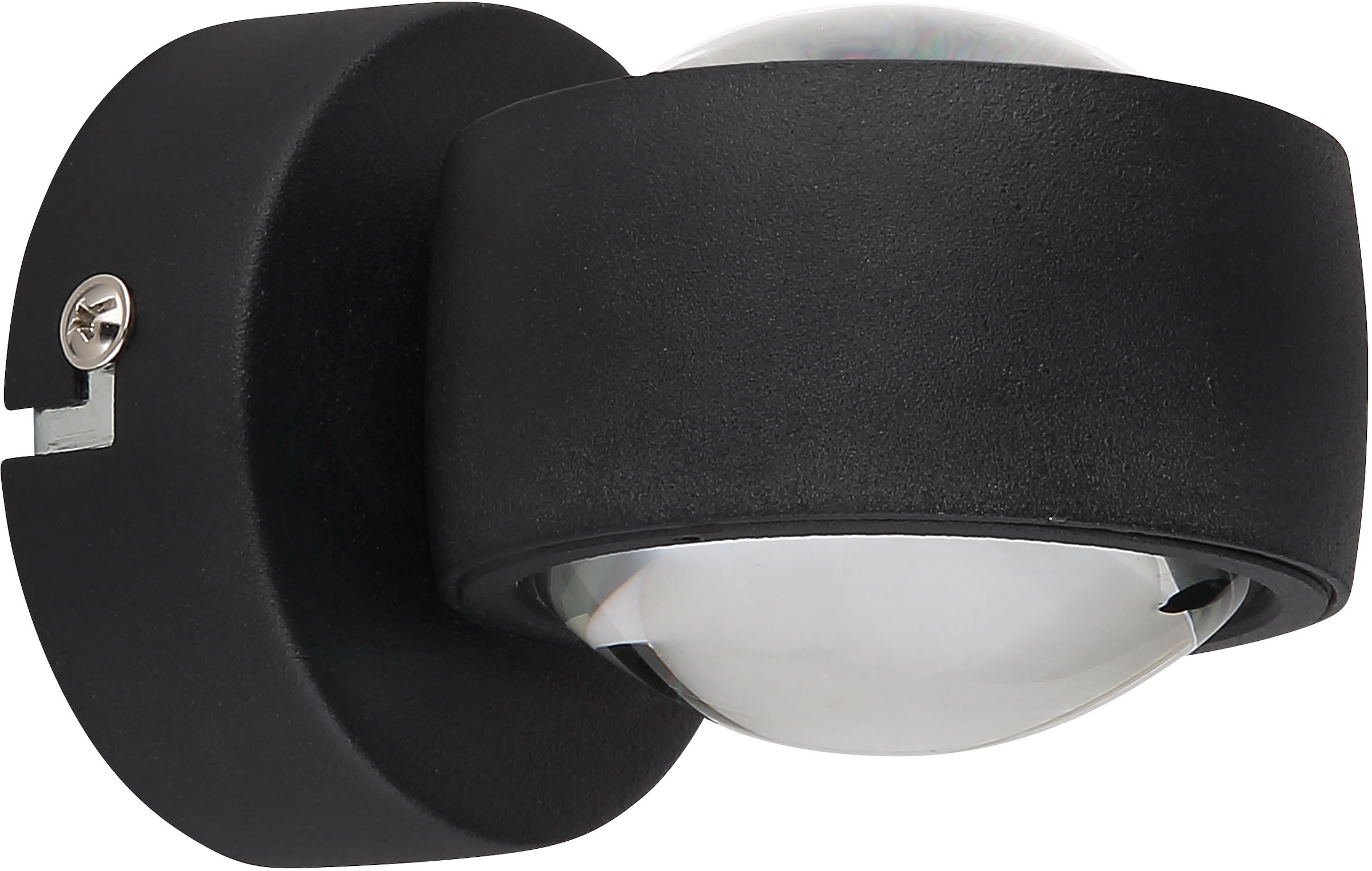 GLOBO LIGHTING LED Wandleuchte »RANDI«, Leuchtmittel LED-Modul | LED fest integriert, Wandlampe/Lichtschein: auf- und abwärts/schwarz/Glas