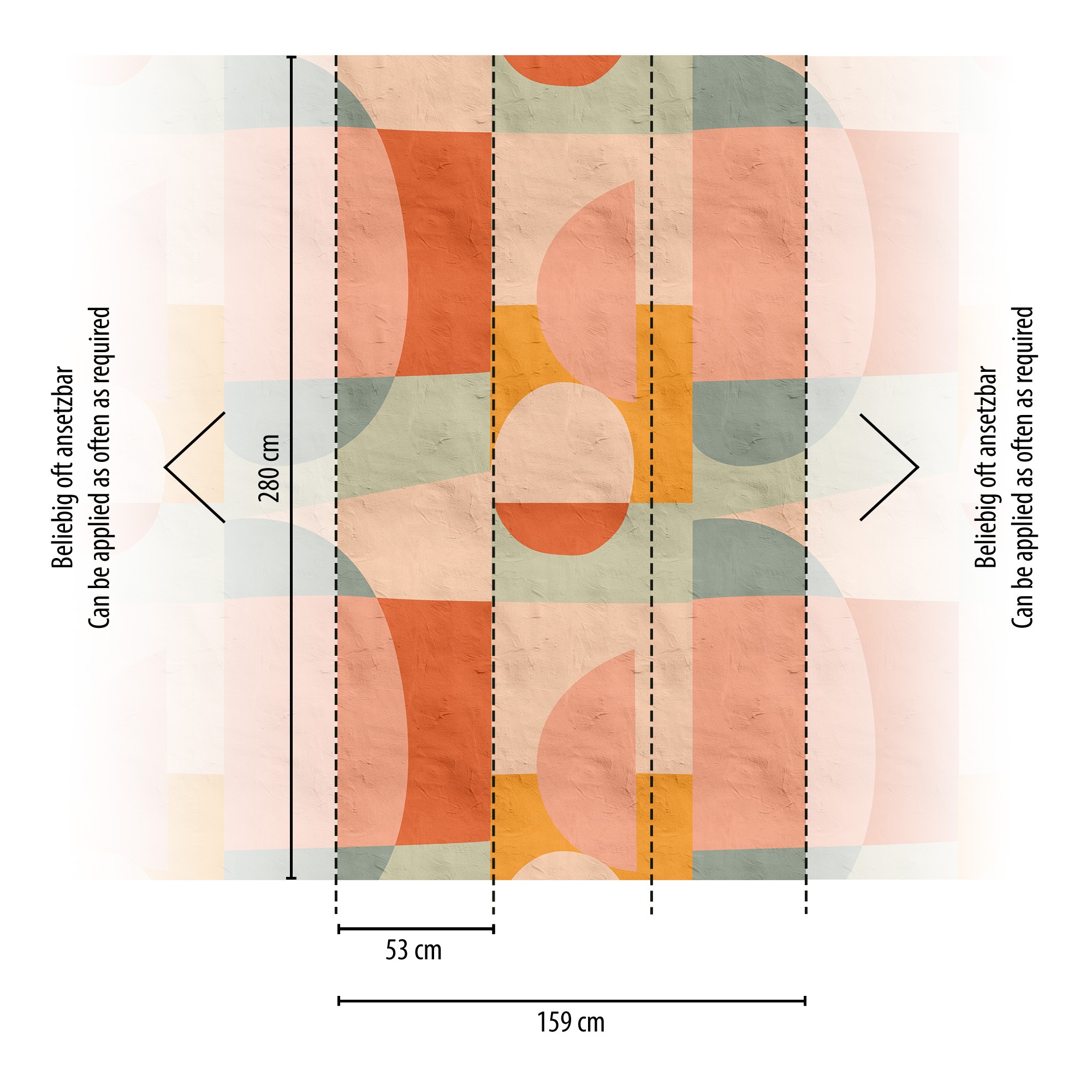 Thumbnail - living walls Fototapete "THE WALL III Formen Tapete Motivtapete Grafik Kunst" matt glatt Vliestapete Betonwand für Schla...