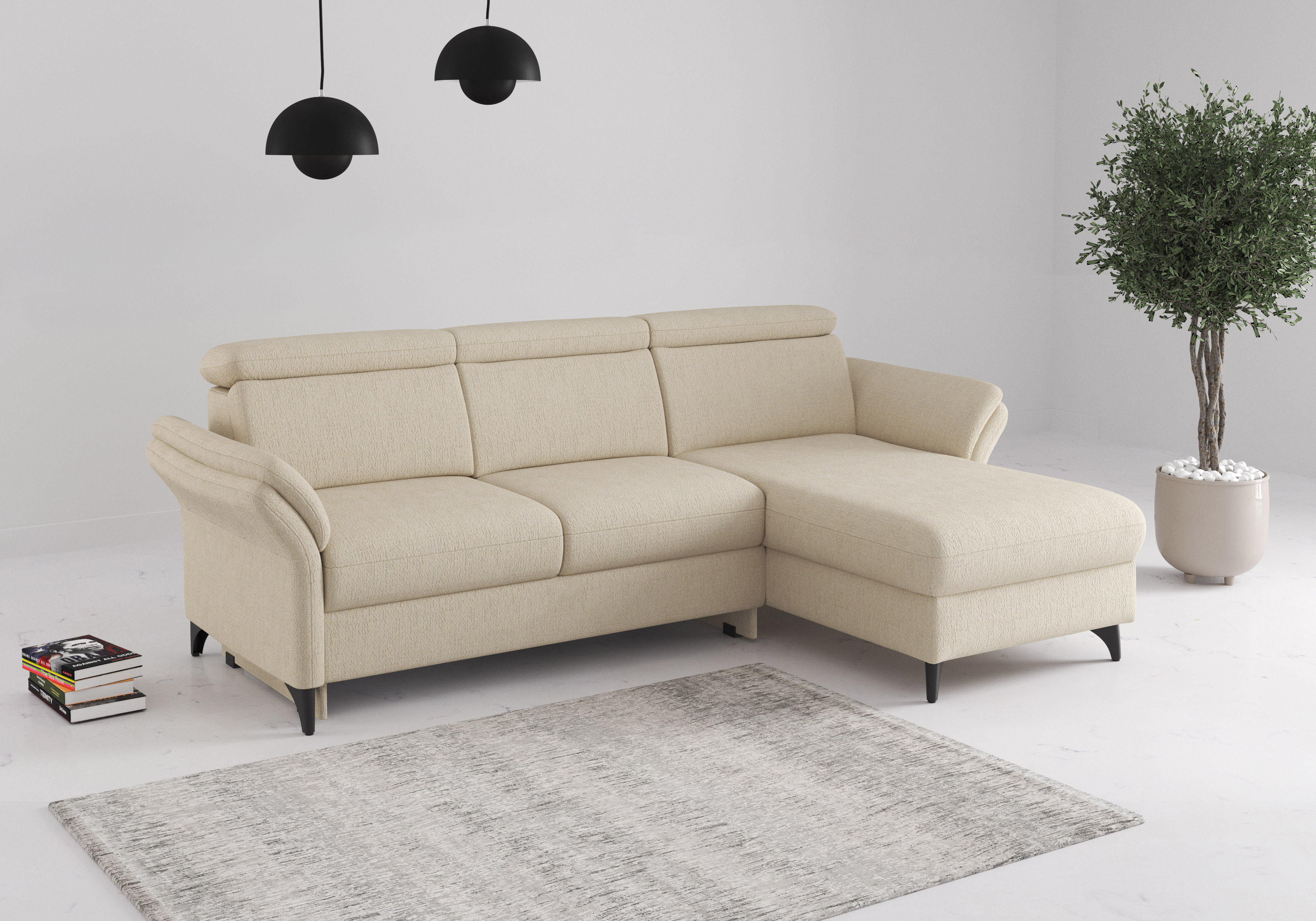 sit&more Ecksofa "Glendale, L-Form" inkl. Kopfteilverstellung, wahlweise mit Vorziehsitz und Bettkasten