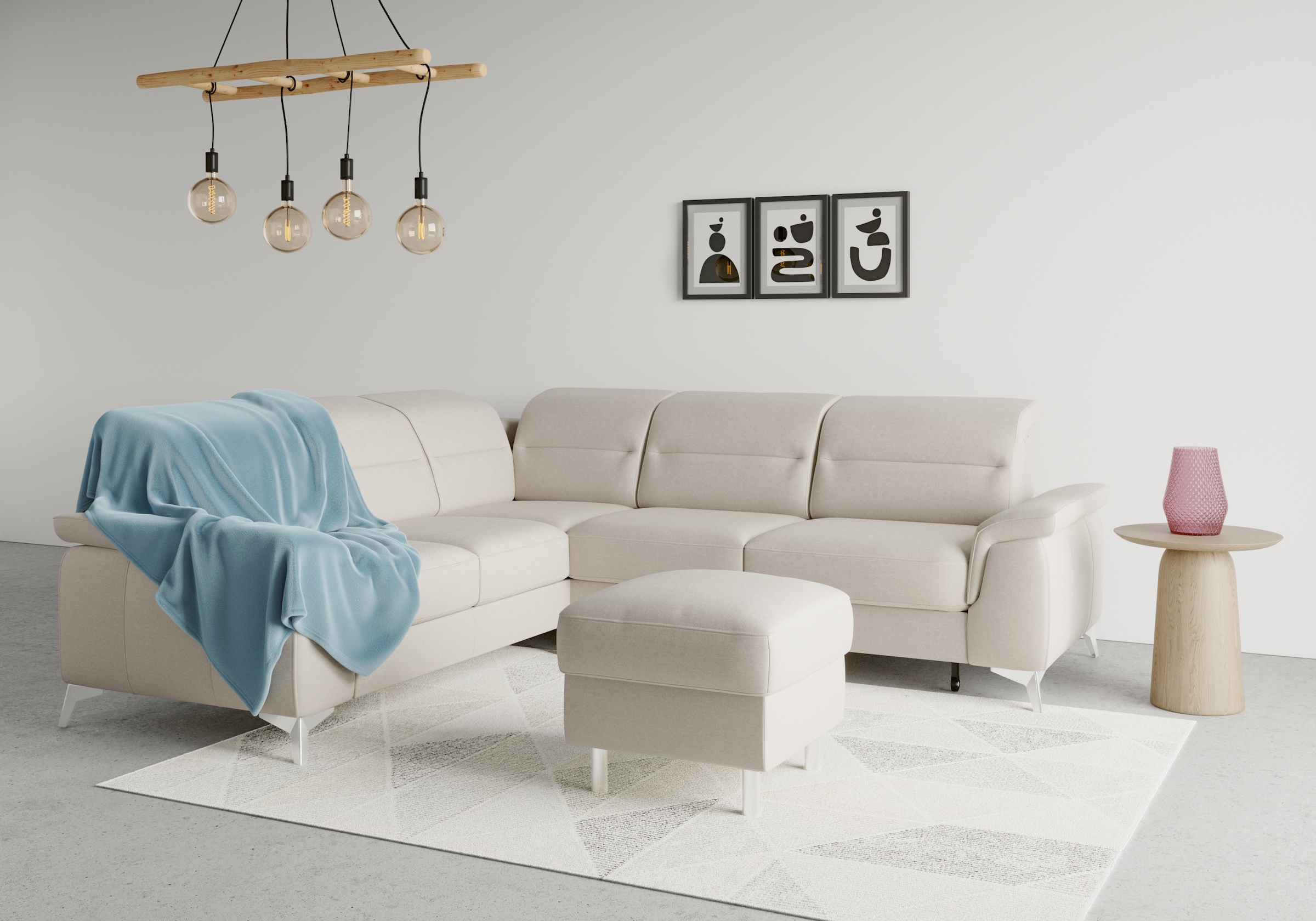 sit&more Ecksofa "Sinatra L-Form" optional mit Kopfteilverstellung und Armt günstig online kaufen