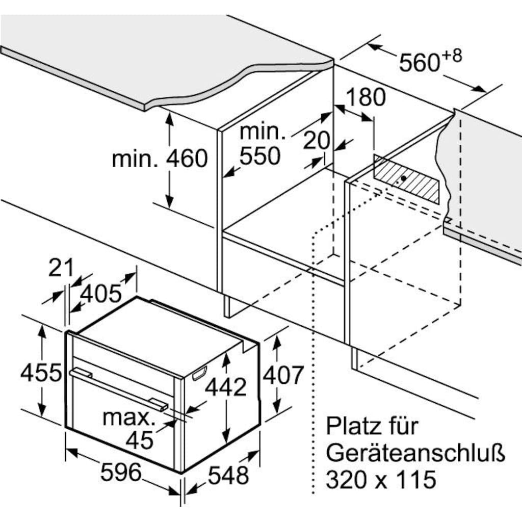 NEFF Einbaubackofen »C15CR22N2«, N 70, C15CR22N2, mit Teleskopauszug nachrüstbar, easyClean