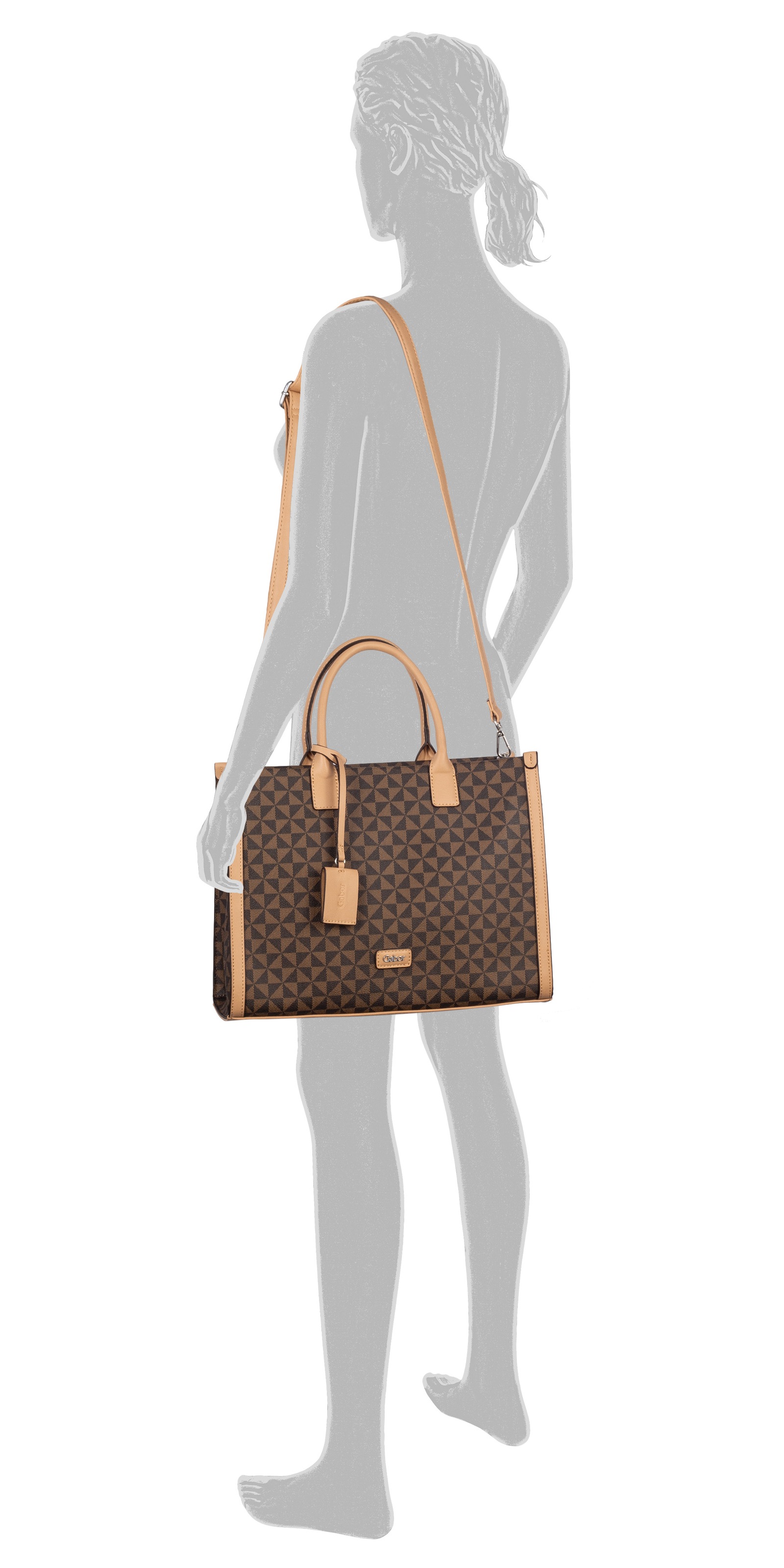 Gabor Shopper "Barina", mit besonderem grafischen All-Over-Druck und Glattl günstig online kaufen