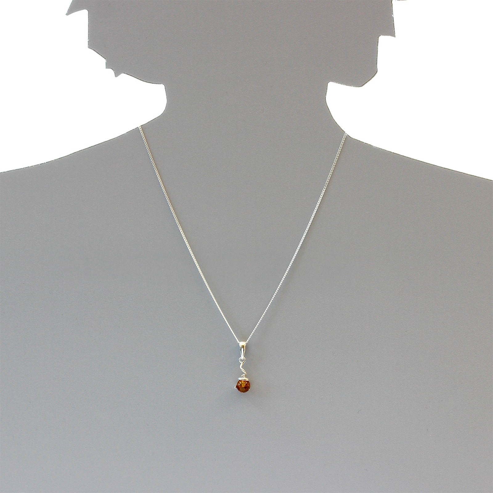 OSTSEE-SCHMUCK Kette mit Anhänger »- Kugel 8 mm - Silber 925/000 - Bernstein«