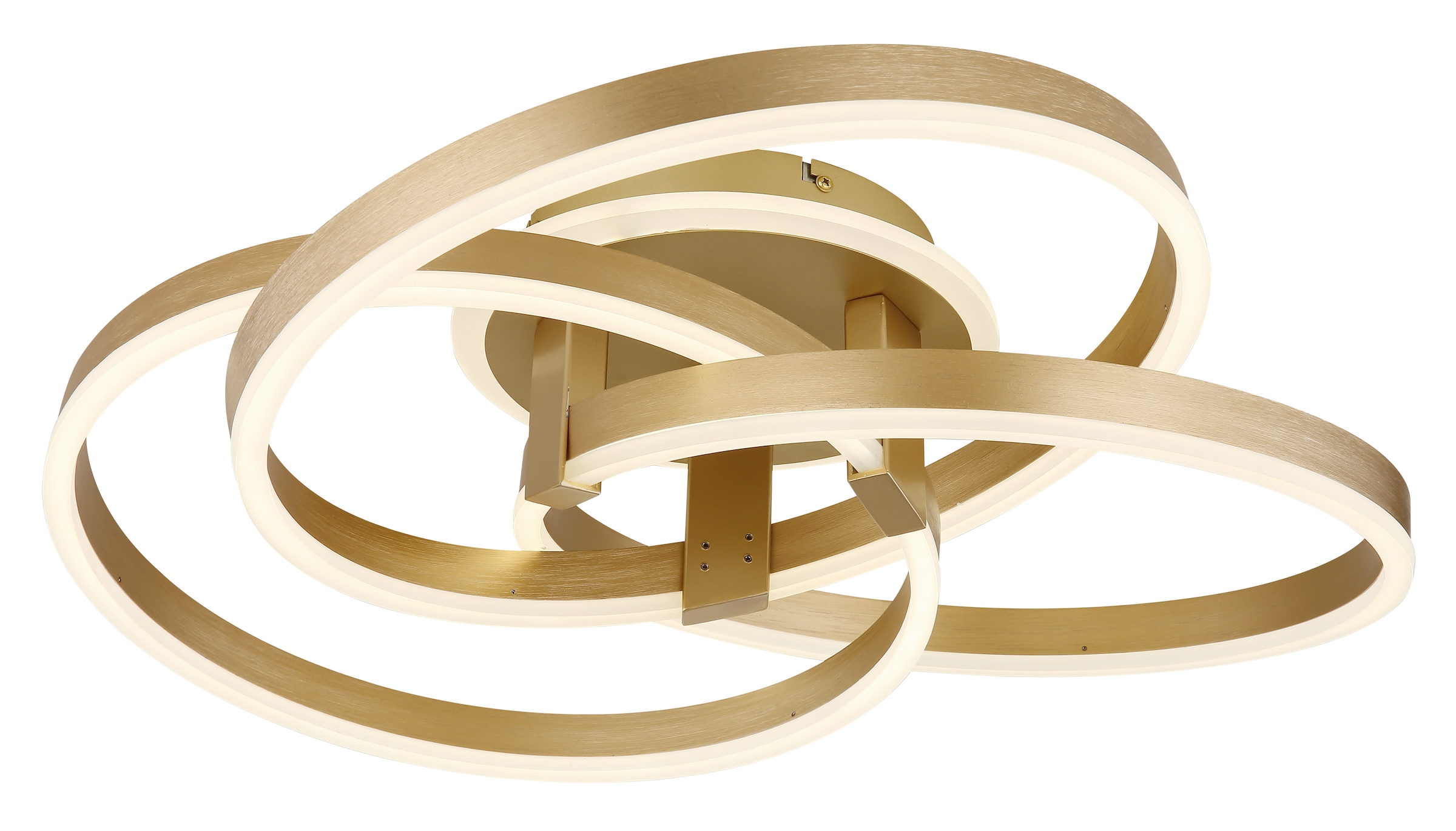 GLOBO LIGHTING Deckenleuchte »HERWIG« LED-Modul 1 Stk. Deckenleuchte Gold, Acryl opal, dimmbar, Fernbedienung, LED 56W
