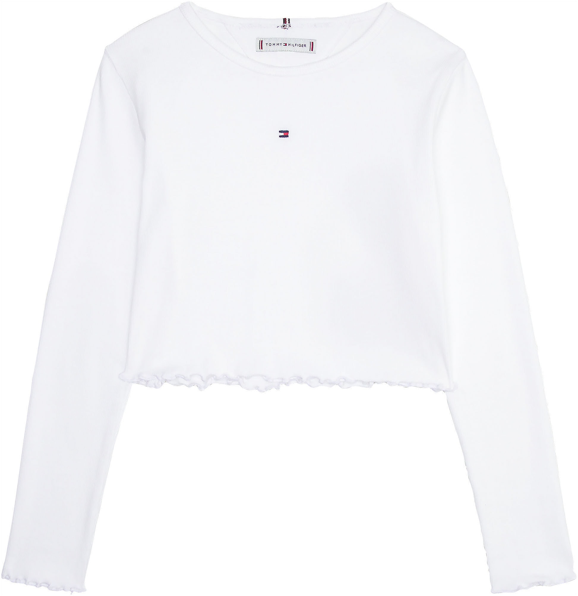 Tommy Hilfiger Langarmshirt »ESSENTIAL RIB TOP L/S« mit Babylock Saum