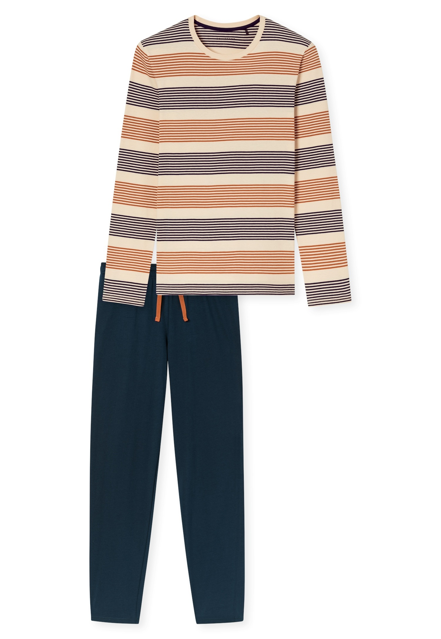 Schiesser Shorty "Casual Nightwear" 2 Rundhalsausschnitt und lange Ärmel, w günstig online kaufen