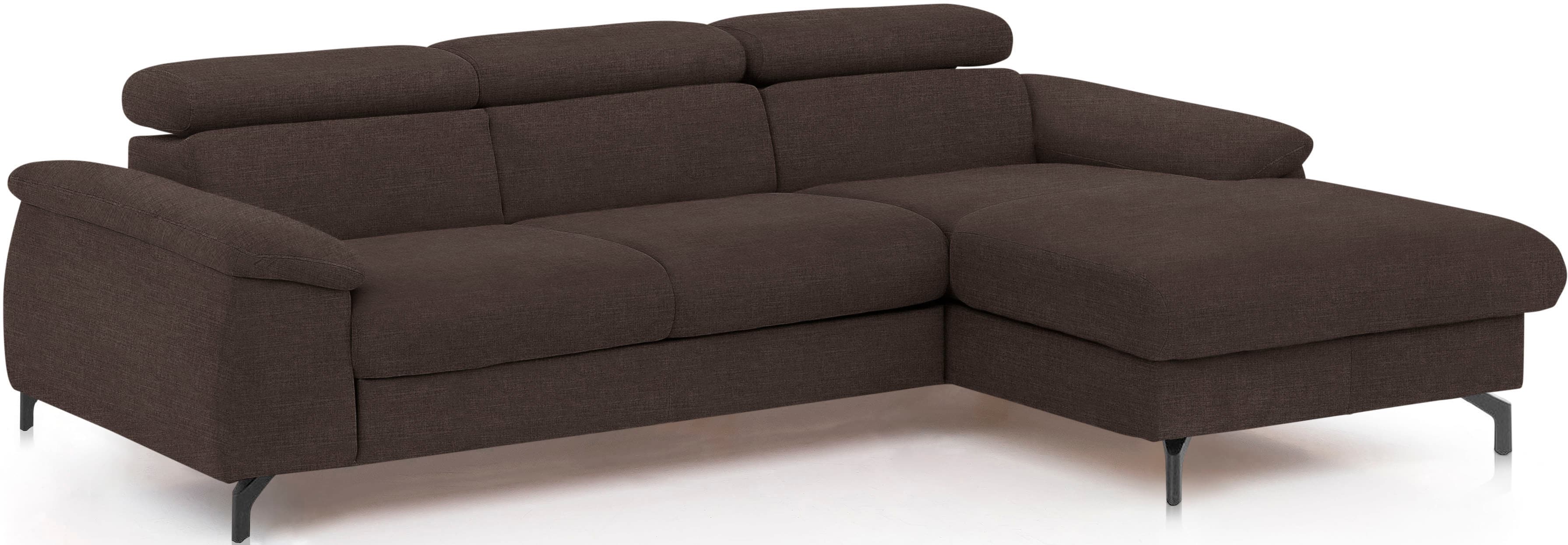 COTTA Ecksofa "Kitty L-Form, B: 242 cm" mit Kopfteilverstellung, optional Schlaffunktion & Bettkasten