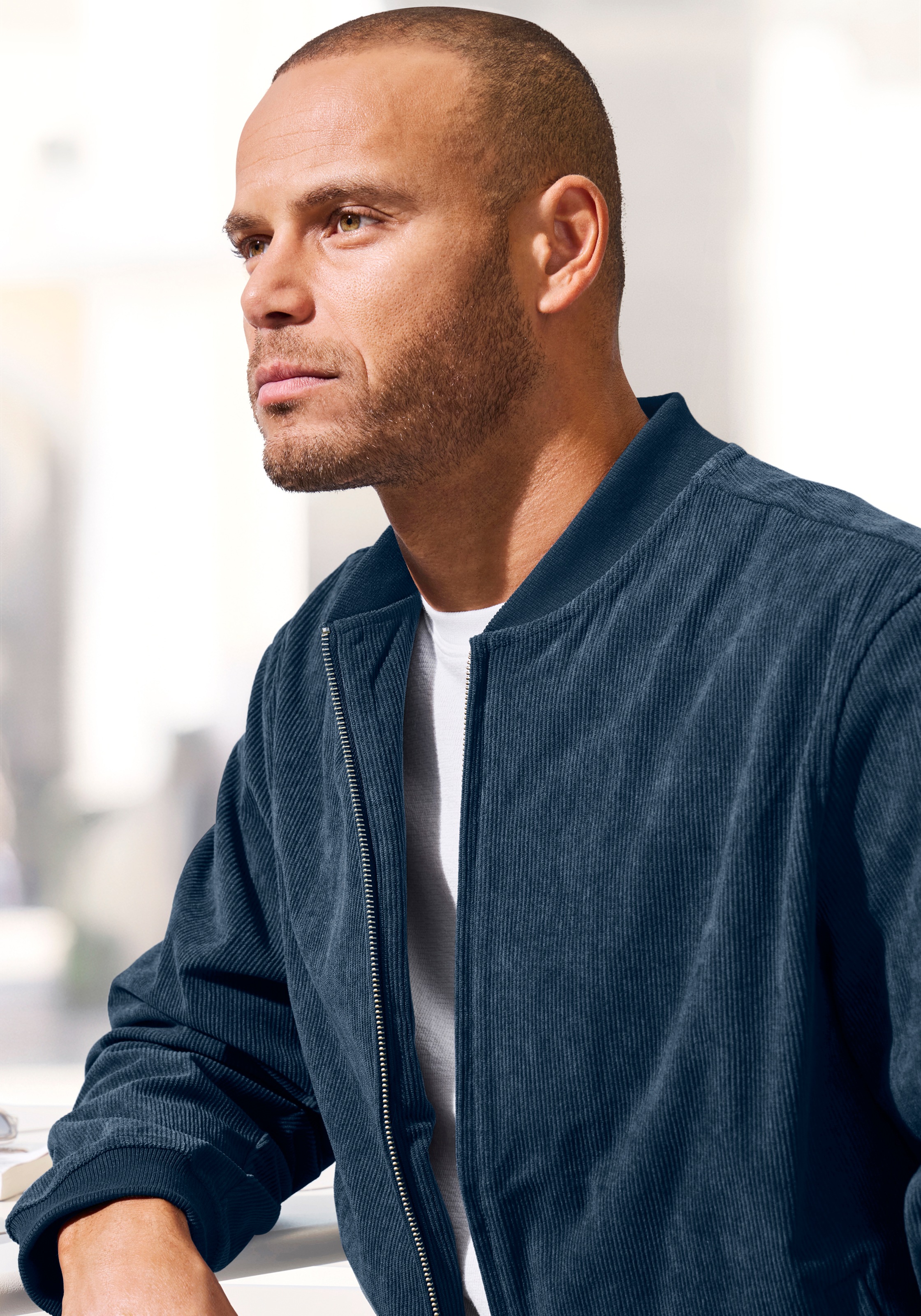 H.I.S Cordjacke "- Blouson mit Reißverschluss", Pilotenjacke / Übergangsjac günstig online kaufen