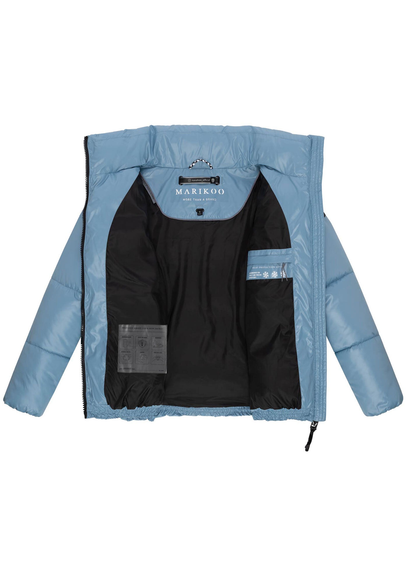 Marikoo Winterjacke »Hazalee«, mit leicht gläzendem Obermaterial und hohem Kragen