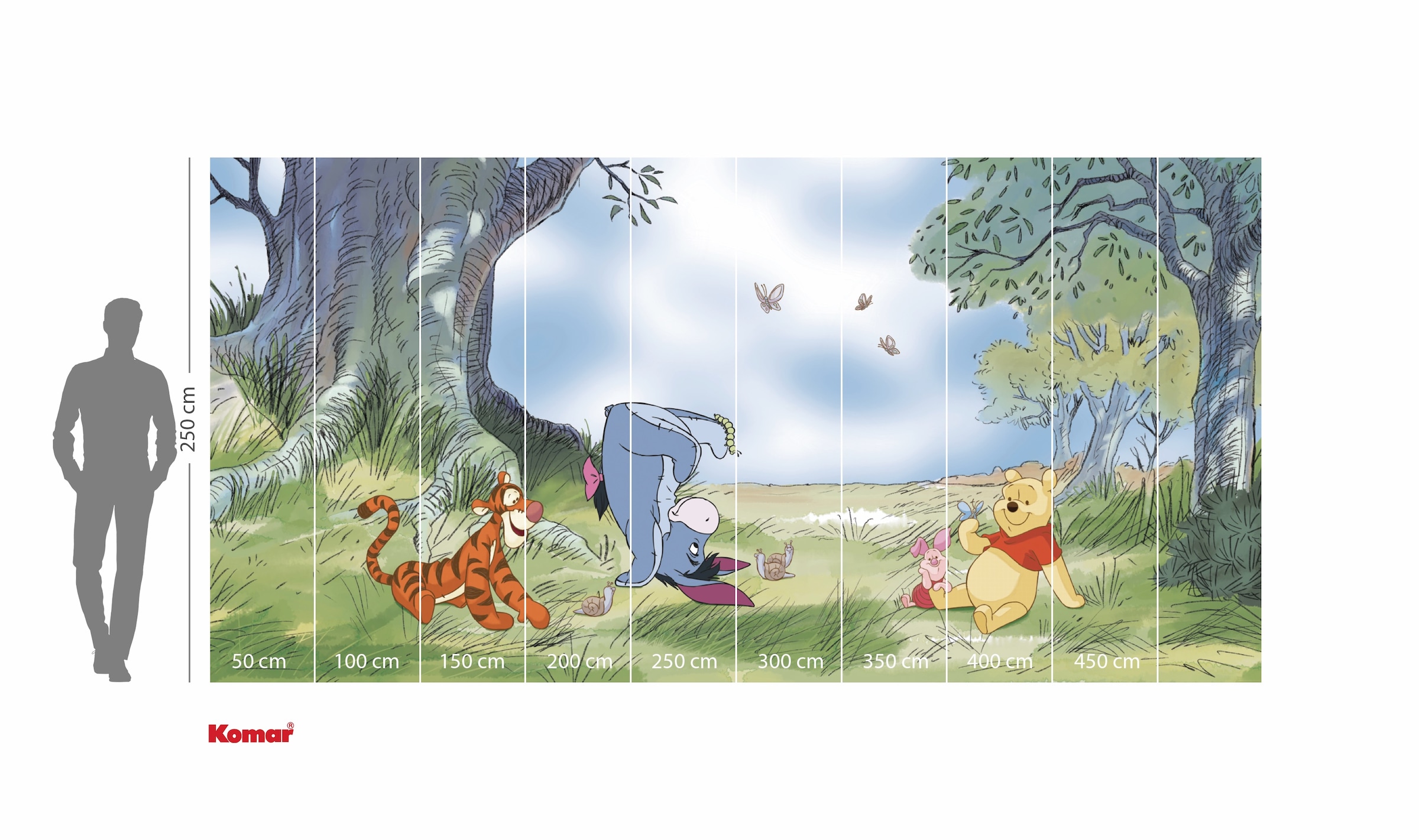 Komar Kindertapete »Disney Winnie the Pooh Friendly Day«, bedruckt