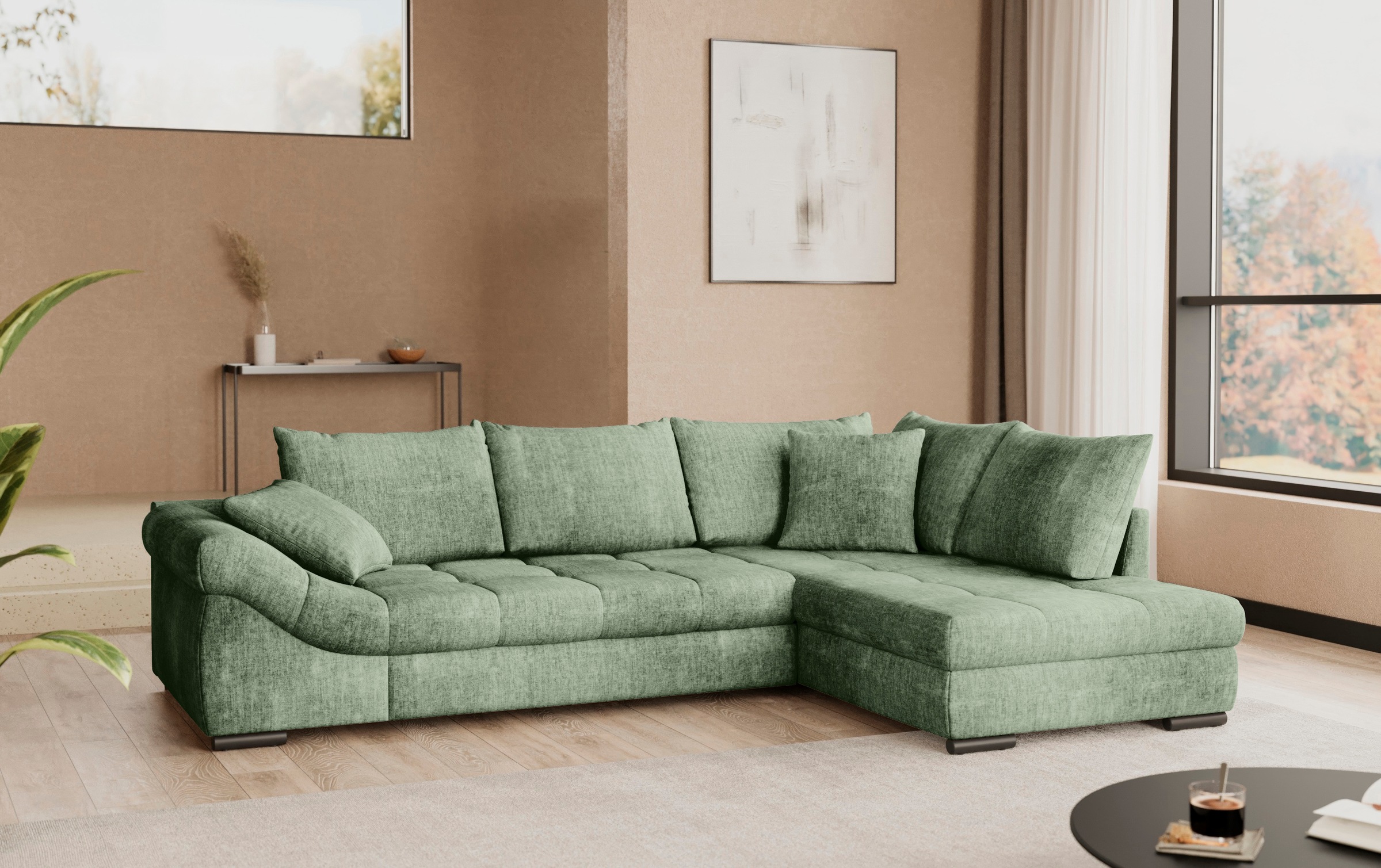 Mr. Couch Ecksofa »Allegro DuraFlex, L-Form«, Hochschläfer-Bettauszug, Kaltschaumpolsterung, bis 140 kg belastbar