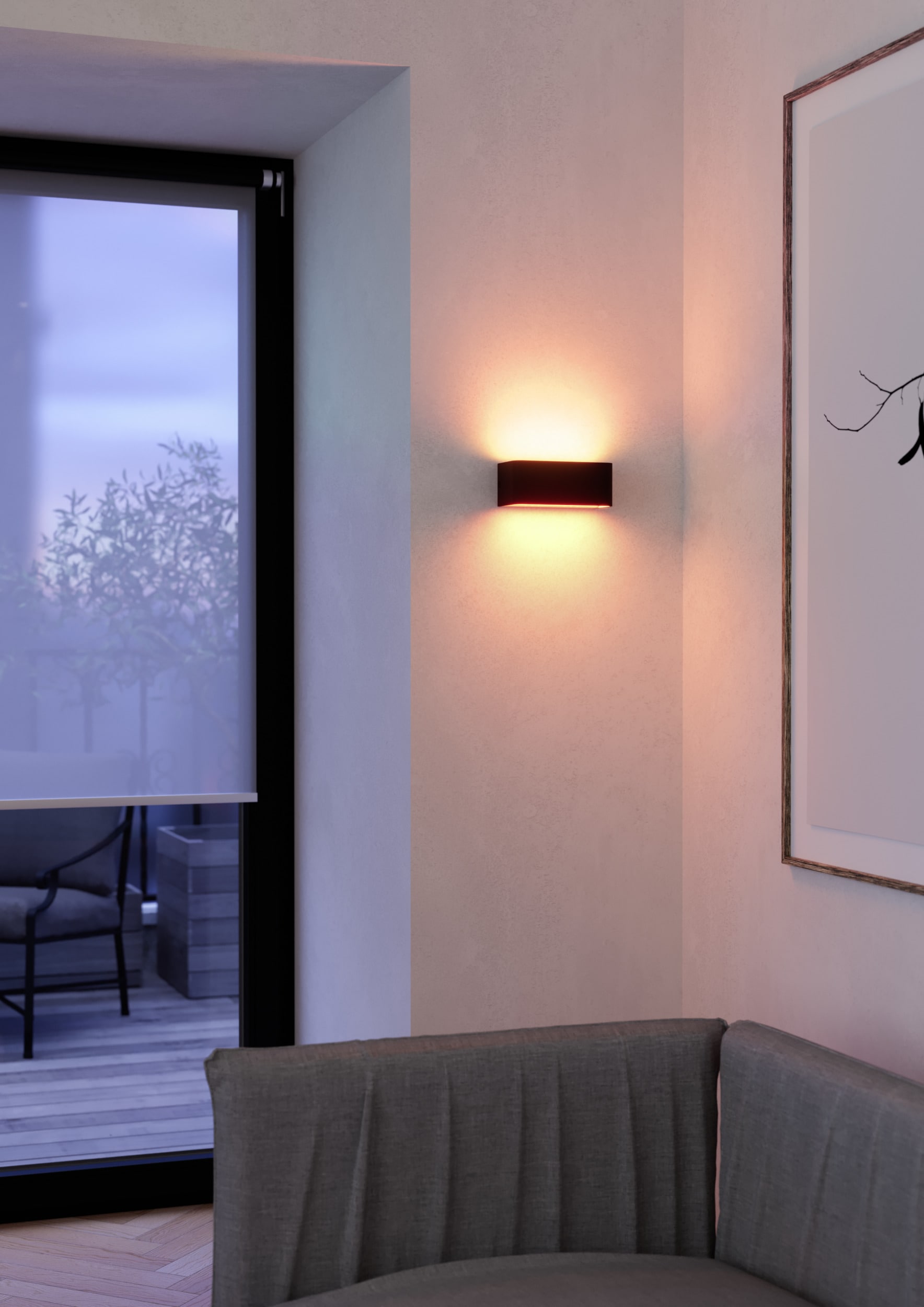 EGLO Wandleuchte »SANIA-Z Wandlampe - Alu, Stahl - LED - 1X10W - IP55« LED-Modul 1 Stk. Kaltweiß | Neutralweiß | RGB | Warmweiß Außenbeleuchtung, Außenwandleuchte, Terrasse, L20 x H8 x AL9 cm