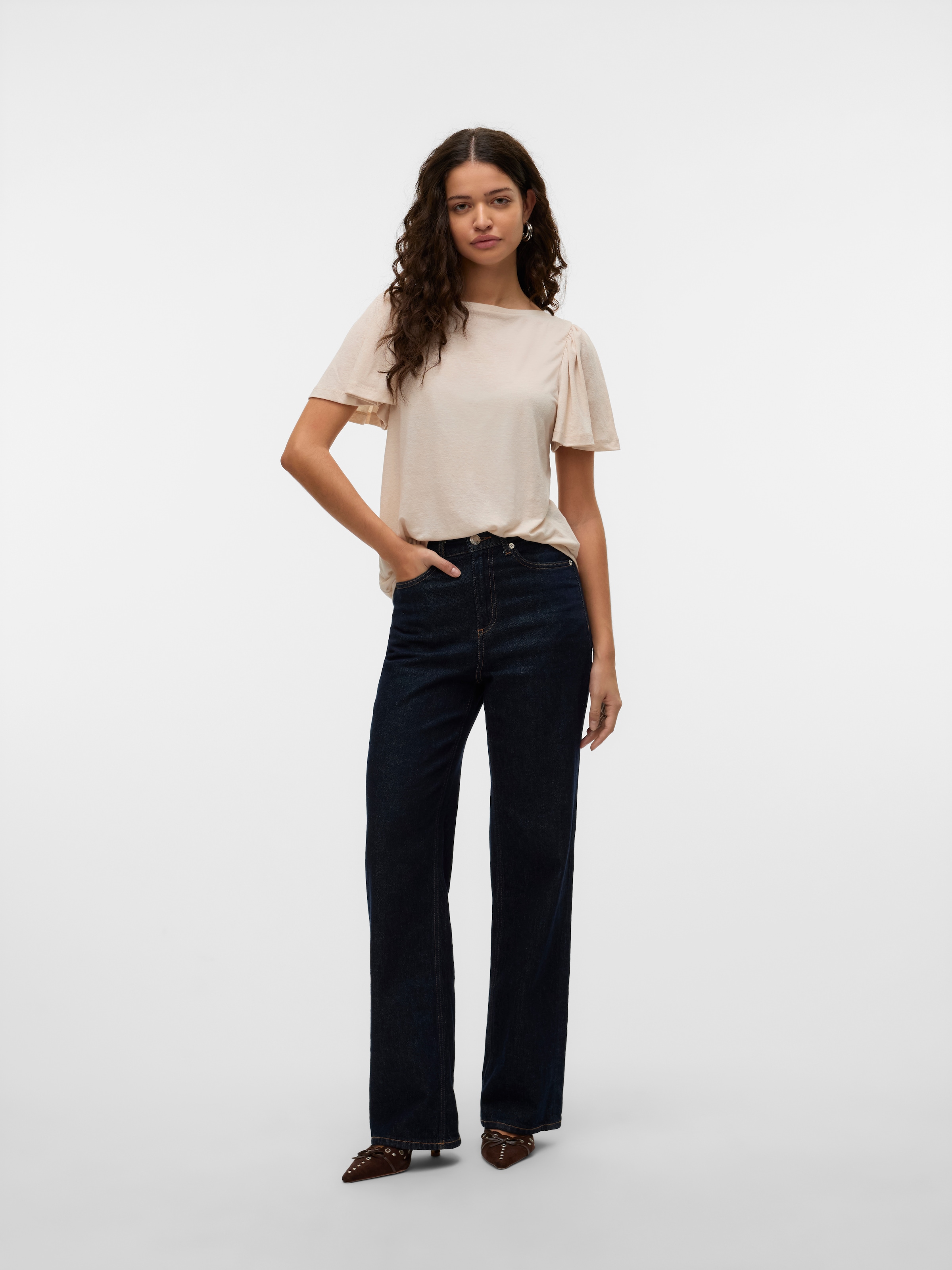 Vero Moda Kurzarmshirt »VMPALOMA ONELLA SS BOATNECK TOP VMA NOOS«