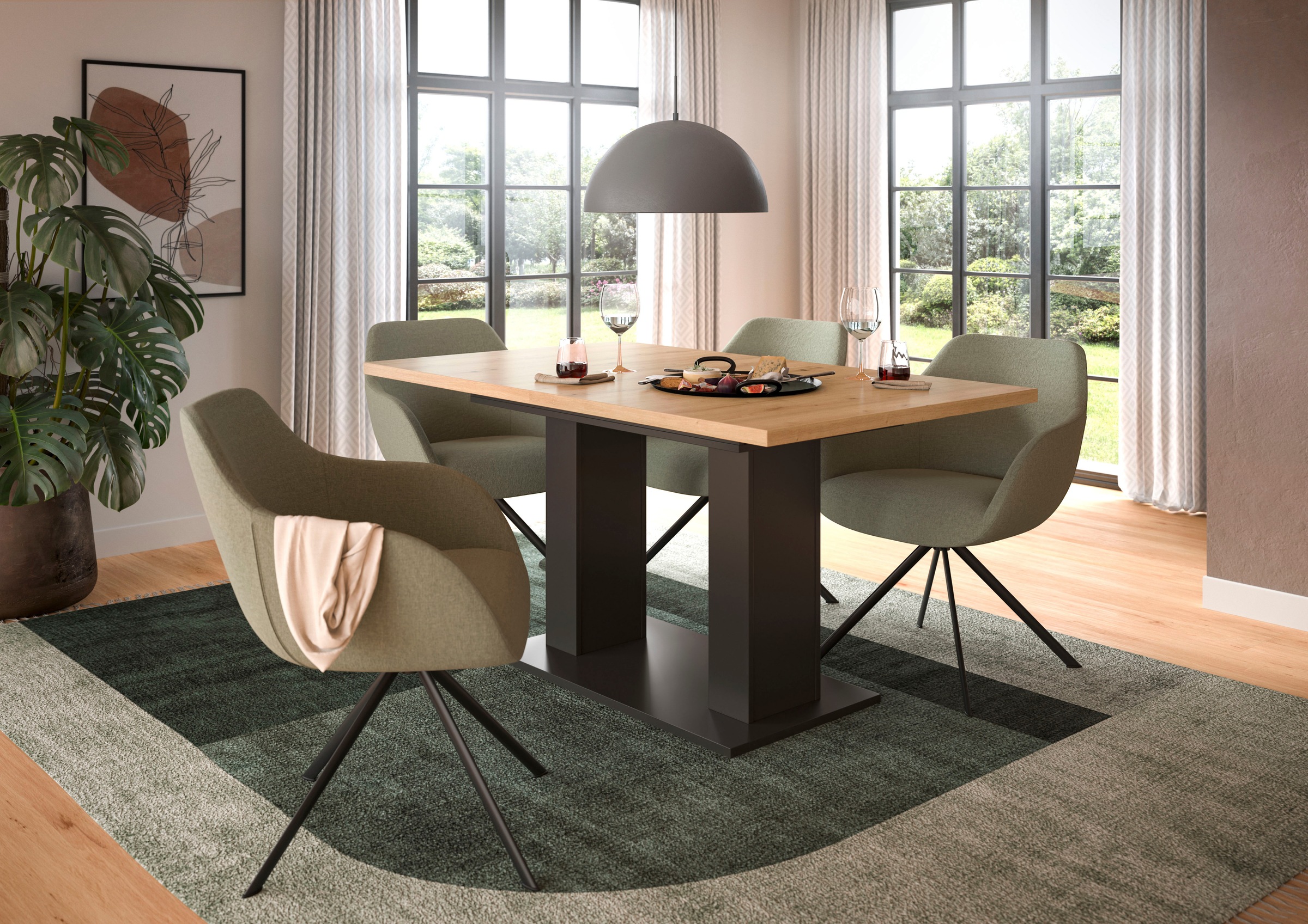 INOSIGN Esstisch "Motus, ausziehbar 150 -190 cm, inklusive 40 cm Einlegepla günstig online kaufen
