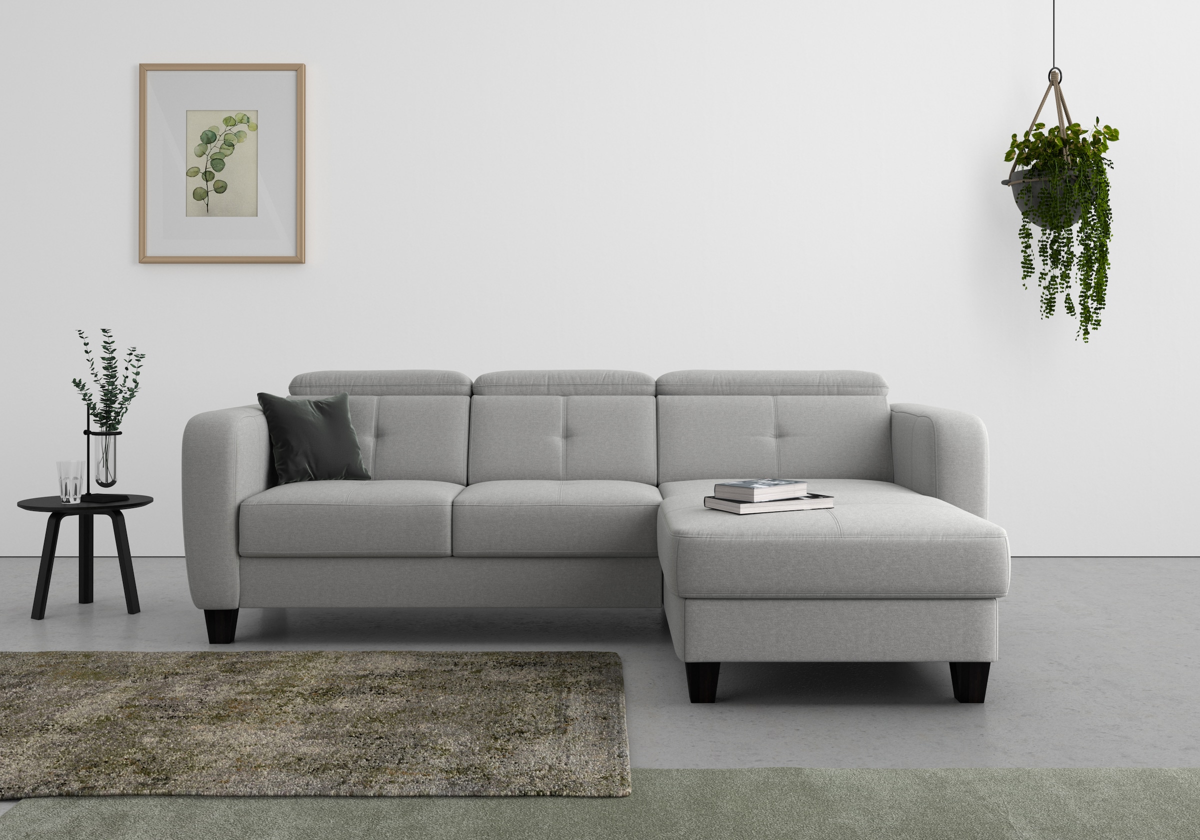 sit&more Ecksofa Belluci L-Form, inklusive Federkern, wahlweise mit Bettfun günstig online kaufen