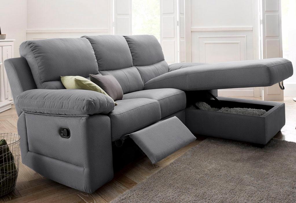 ATLANTIC home collection Ecksofa »Conrad L-Form«, mit Relaxfunktion und Federkern, mit Bettkasten