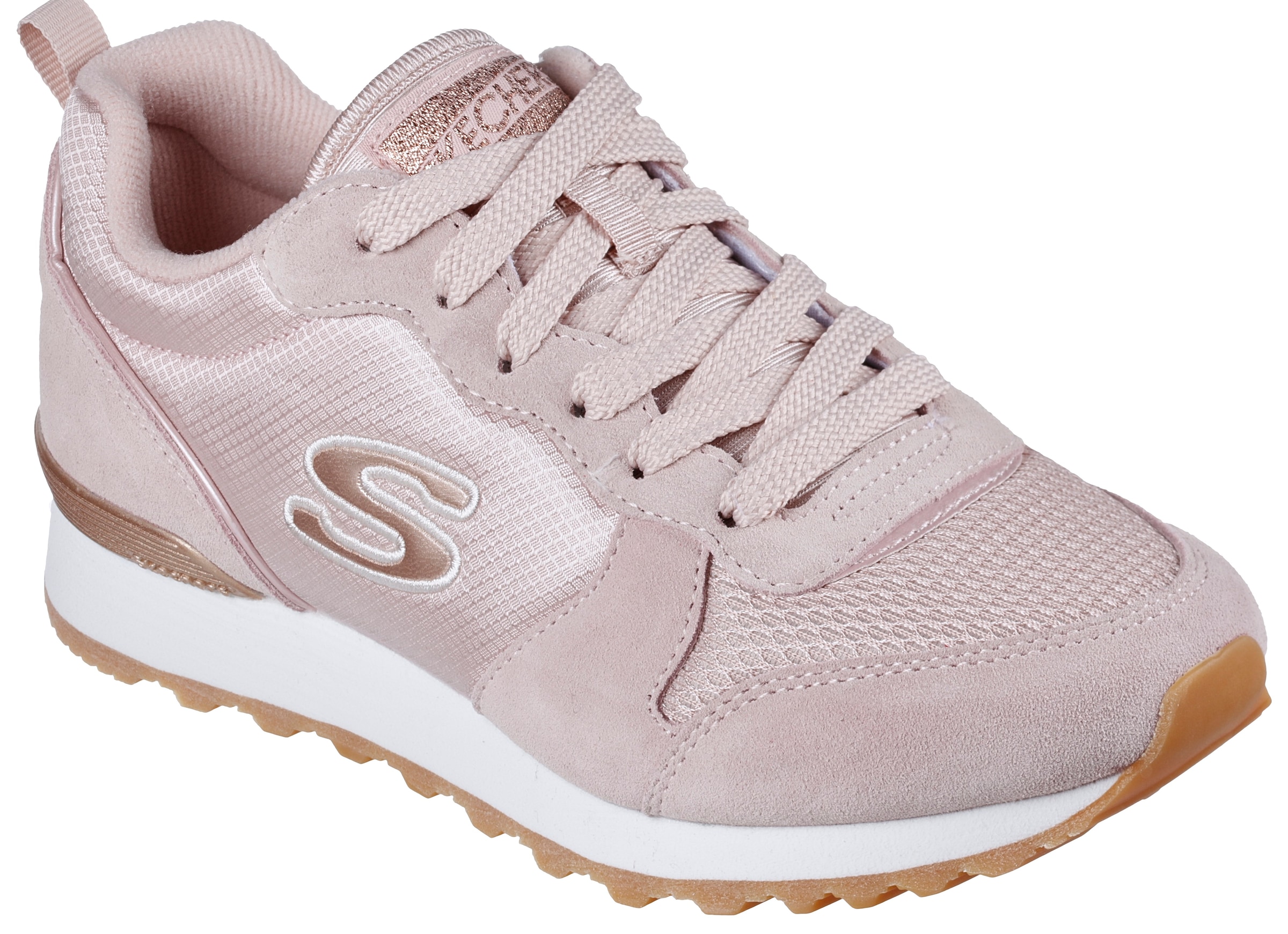 Skechers Sneaker "OG 85 - GOLDN GURL", Freizeitschuh, Halbschuh, Schnürschuh mit Air-Cooled Memory Foam