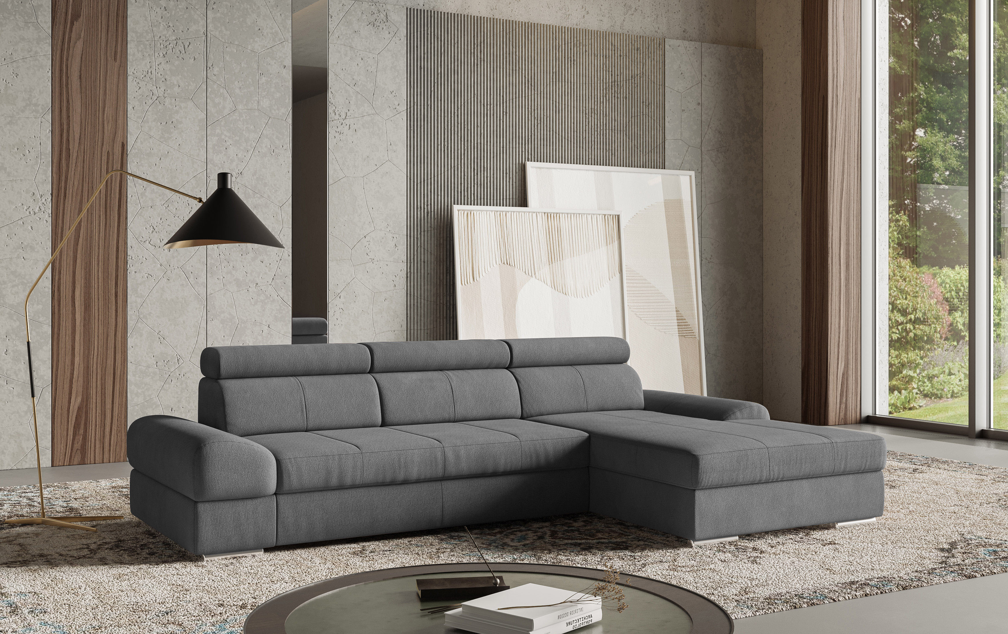 sit&more Ecksofa "Broadway L-Form" inklusive Kopfteilverstellung, wahlweise mit Schlaffunktion