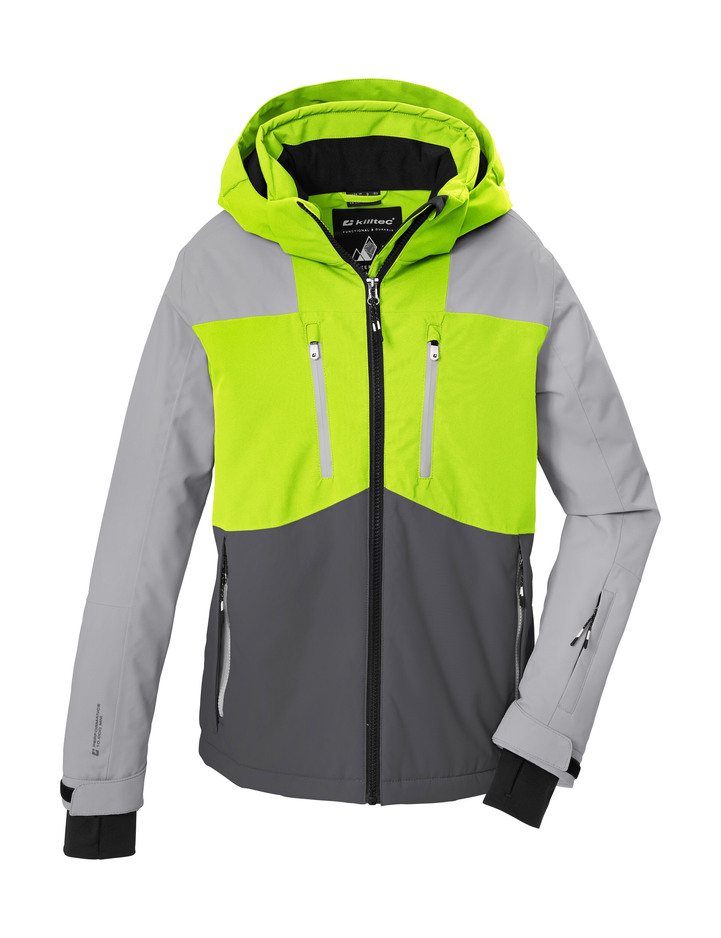 Killtec Skijacke "KSW 216 BYS SKI JCKT" Wasserdichte, atmungsaktive Skijacke mit abnehmbarer Kapuze