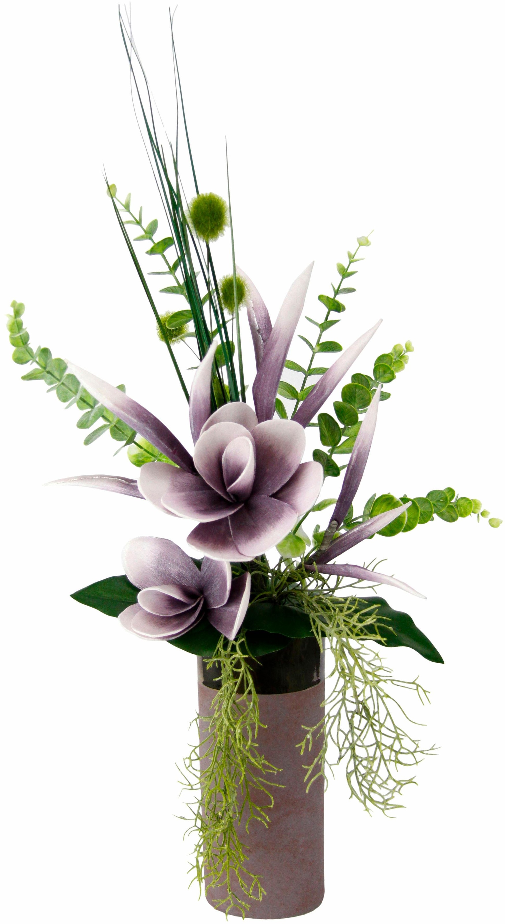 Kunstpflanze »Arrangement Soft-Magnolie in Vase«