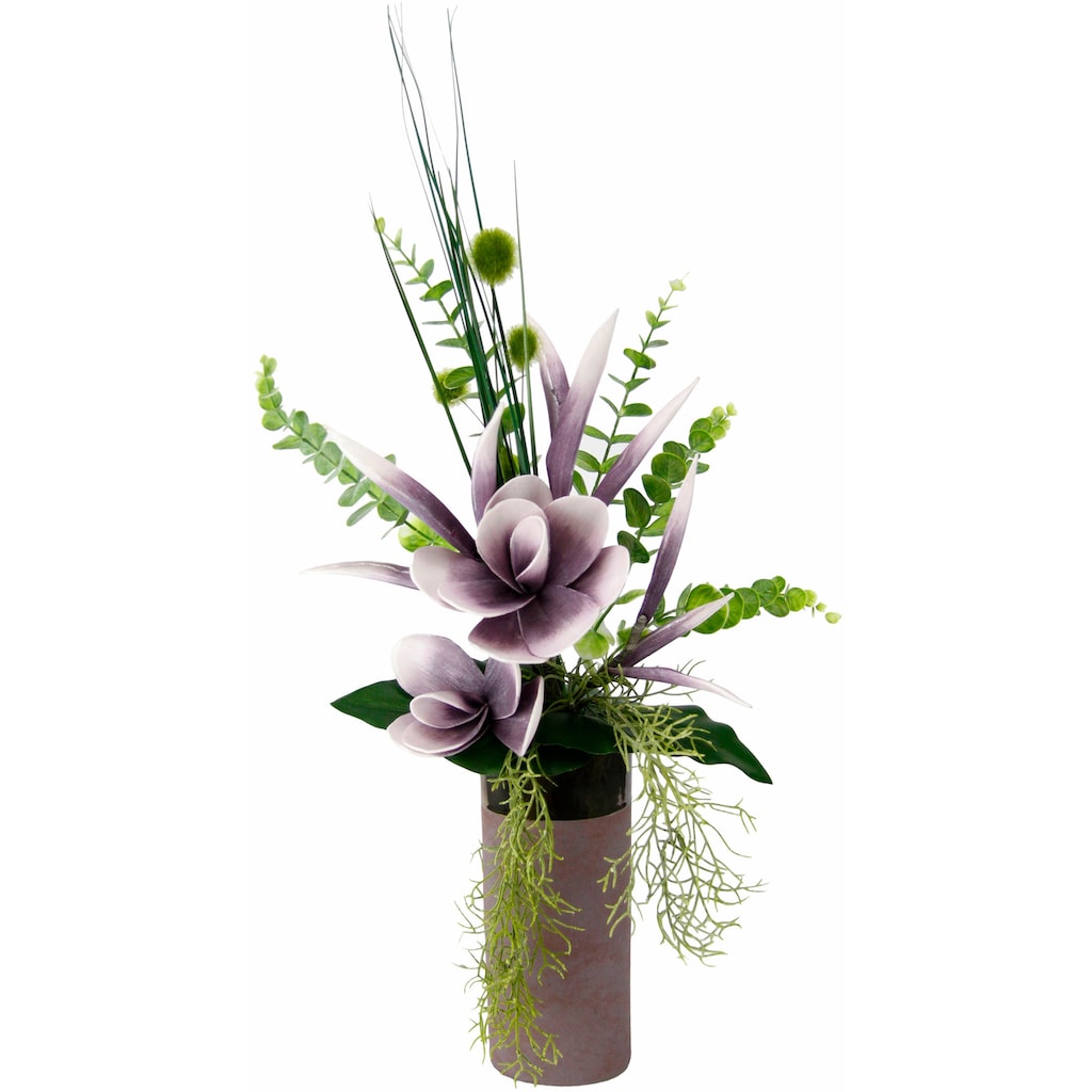 I.GE.A. Kunstpflanze »Arrangement Soft-Magnolie in Vase«