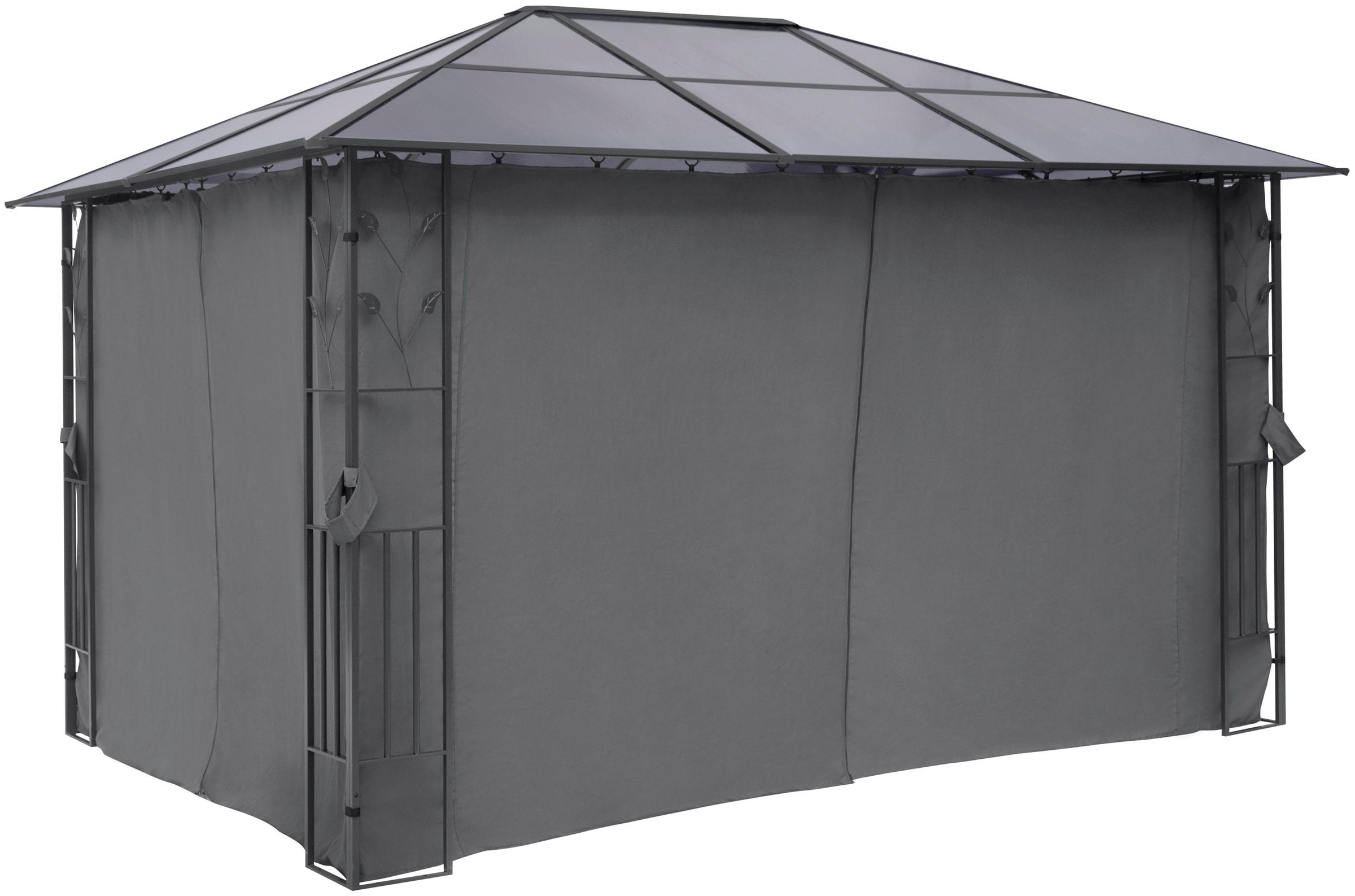 KONIFERA Pavillon »Valencia«, Blätter-Optik, 300x300 cm oder 300x400 cm, Stahlgestell