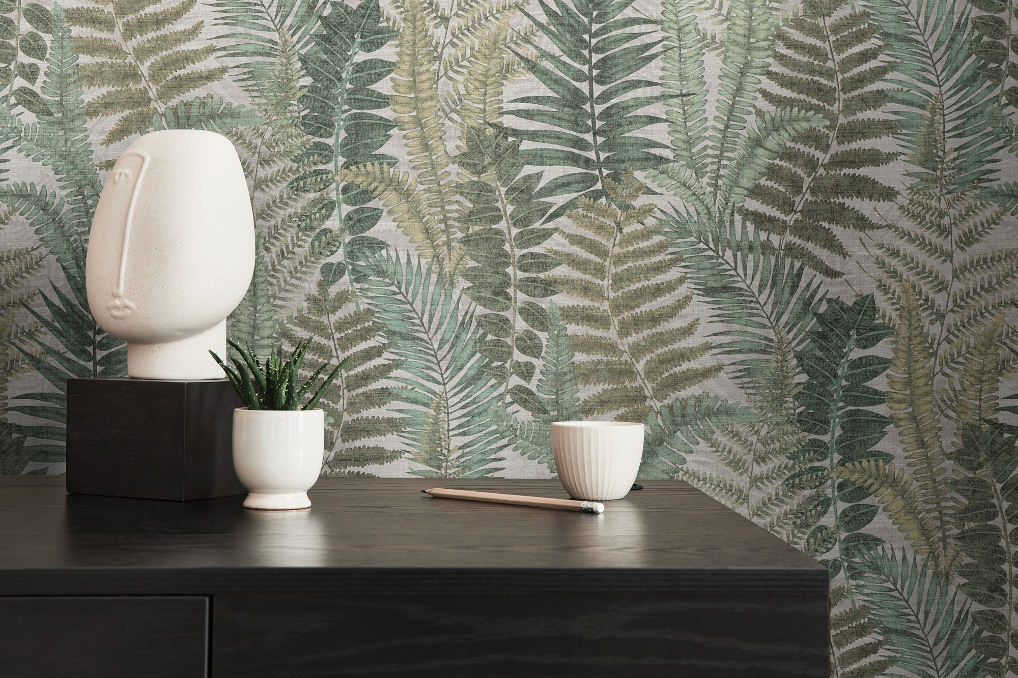 living walls Vliestapete »Famous Garden Blätter-Tapete Mustertapete Pflanzen Blattmotiv«, matt, Vliestapete floral für Schlafzimmer Küche Wohnzimmer Blätter Design
