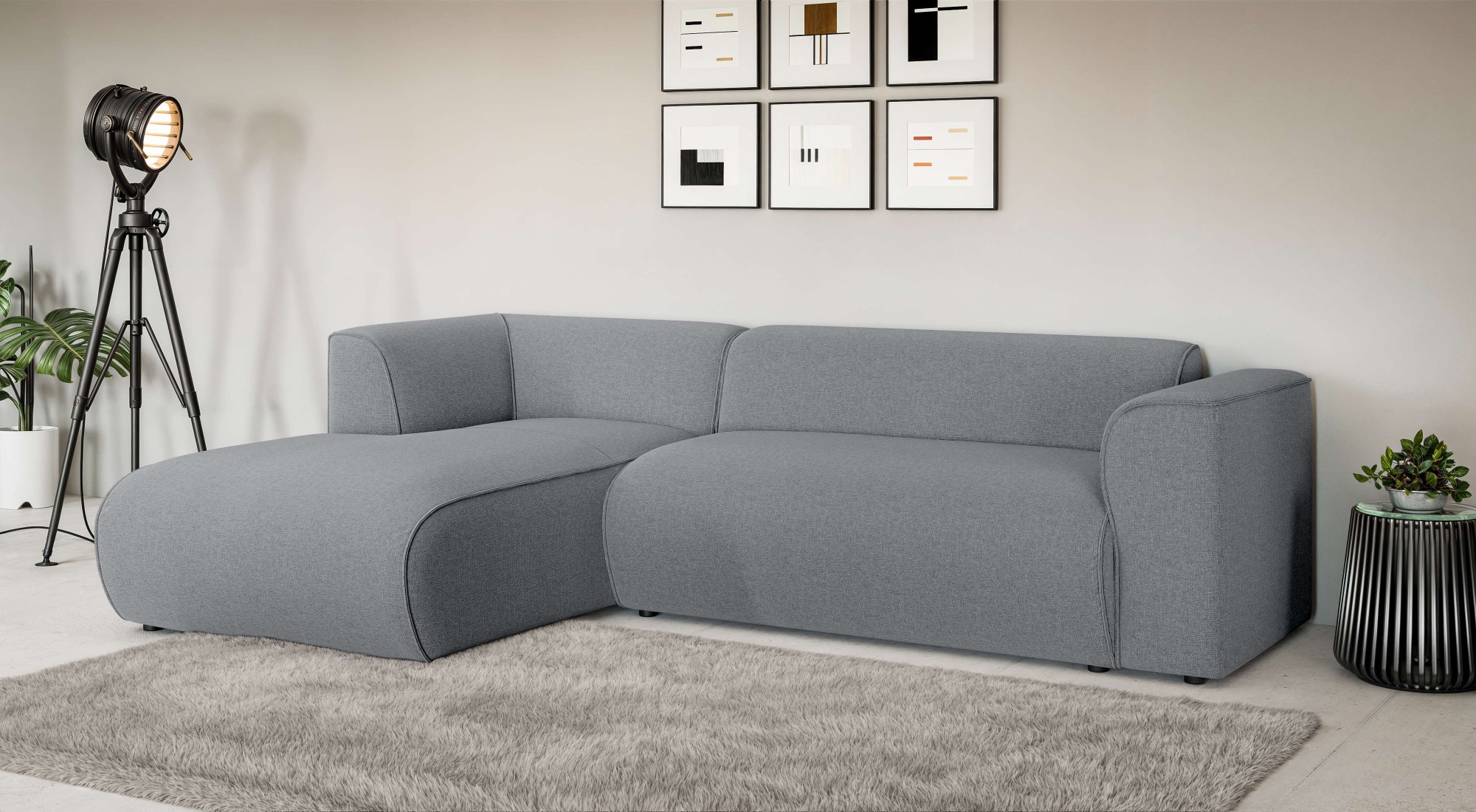 Home affaire Ecksofa "MERID L-Form (257 cm), zeitlos & stilvolles Design," günstig online kaufen