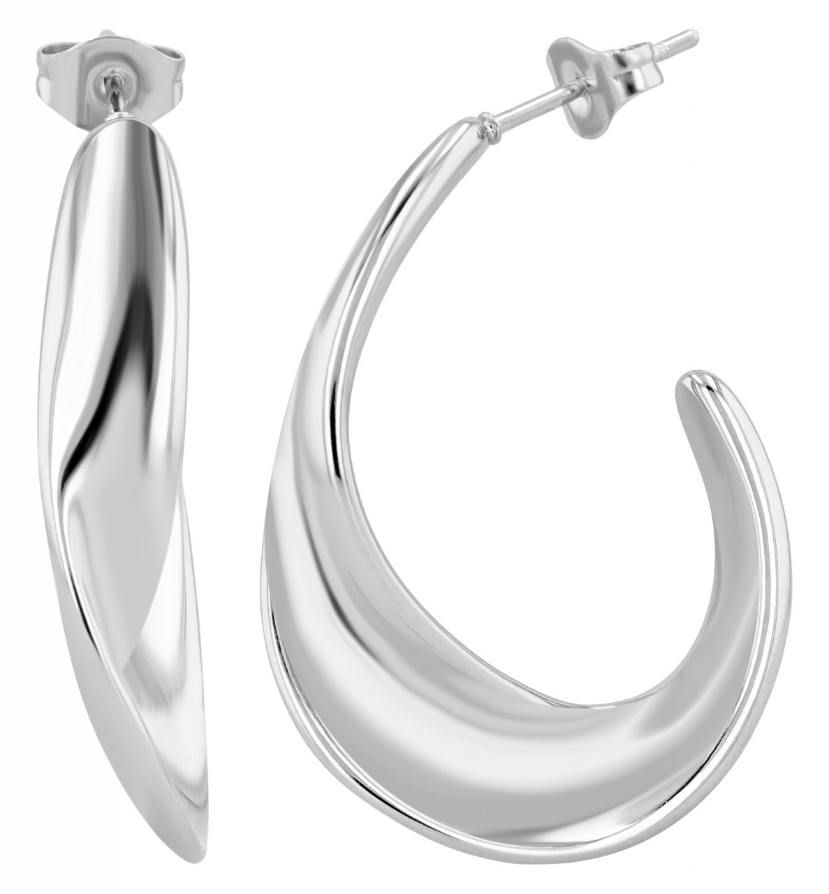 Paar Ohrhänger ADELIA´S "Damen Ohrstecker aus Edelstahl", silber, Ohrringe, Damen, Damen, Edelstahl 4