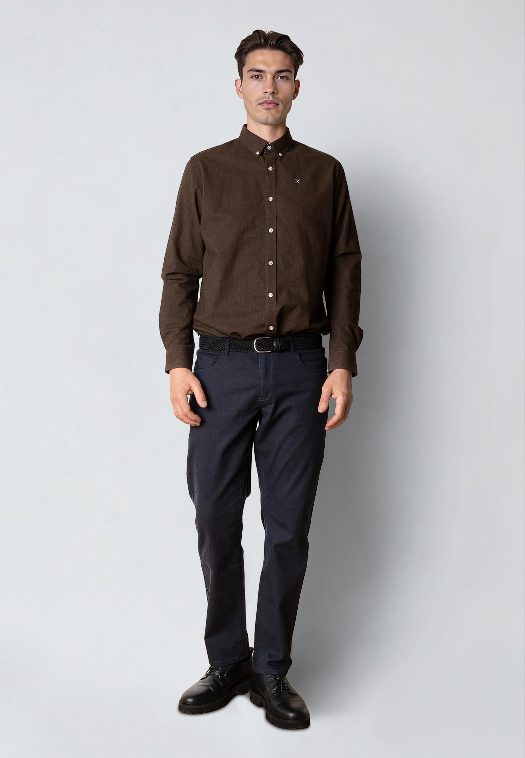 Clean Cut Copenhagen Langarmhemd »Clean Cut Copenhagen Oxford Stretch Plain L/S«, (1 tlg.)
