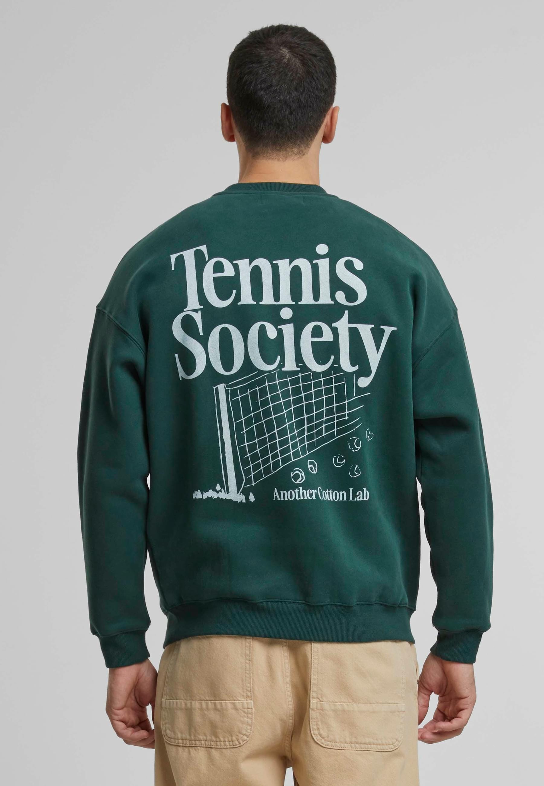 Another Cotton Lab Rundhalspullover »Another Cotton Lab Tennis Society Oversized Sweatshirt«, (1 tlg.)