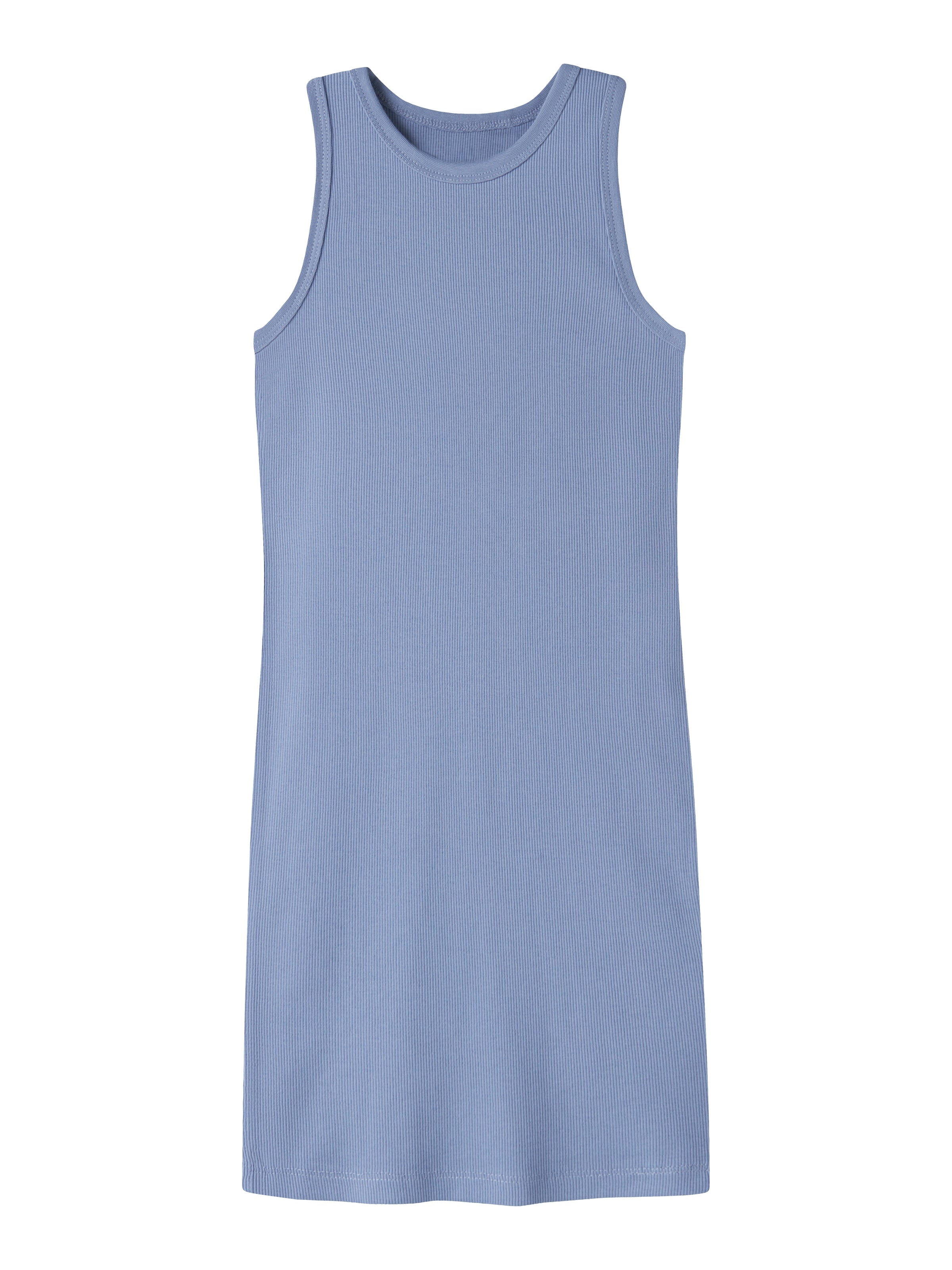 Jerseykleid NAME IT "NKFNAKAL SL SLIM DRESS NOOS", Mädchen, Gr. 140, N-Gr, lila impression, Jersey, Obermaterial: 95% Baumwolle, 5% Elasthan, slim fit kniefrei, Rundhals, Kleider Jerseykleid, Baumwollmischung, Jersey Rippware