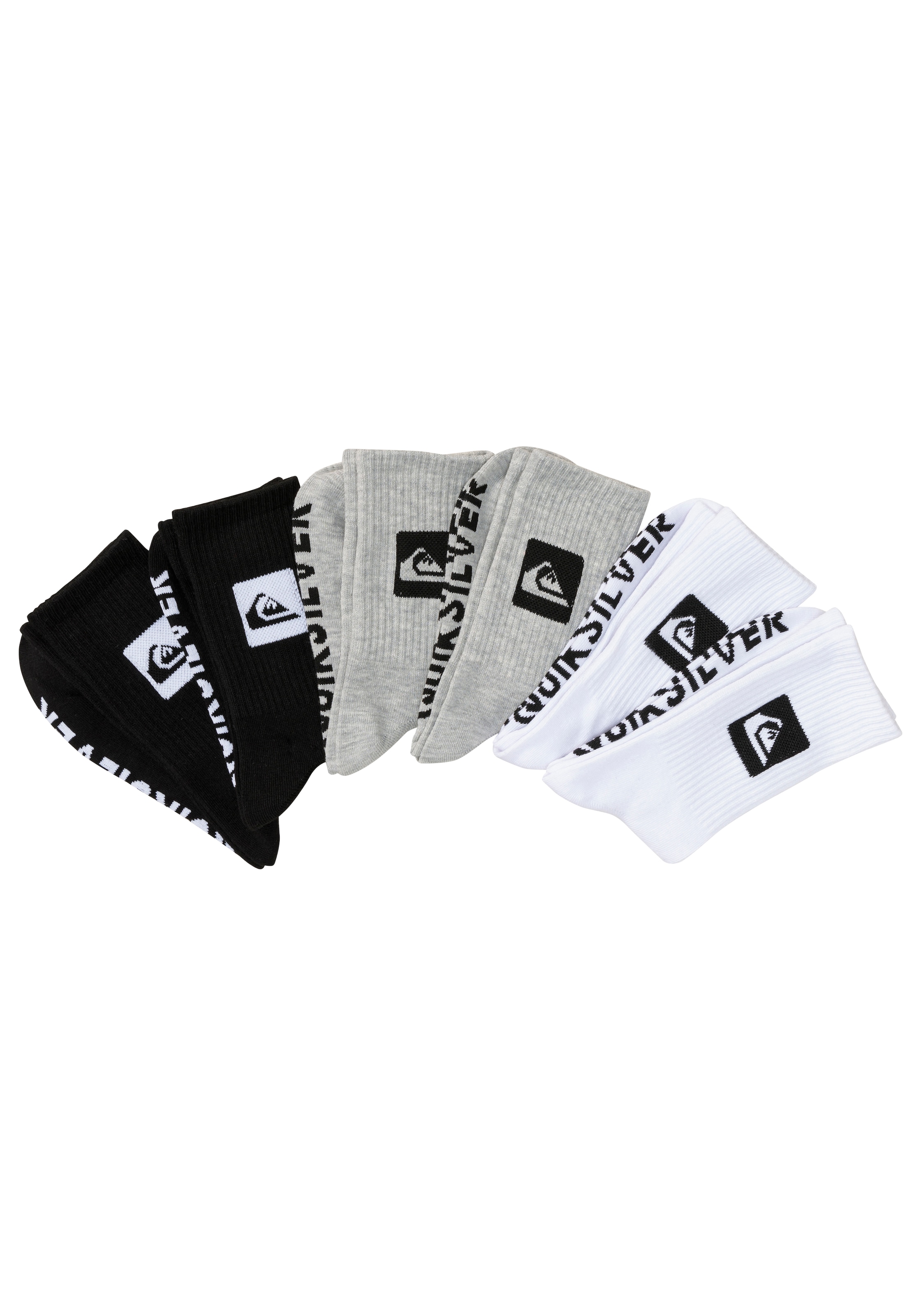 Quiksilver Sportsocken "6 PK SOLID CREW PACK", (Packung, 6 Paar), Gr. 40 bi günstig online kaufen