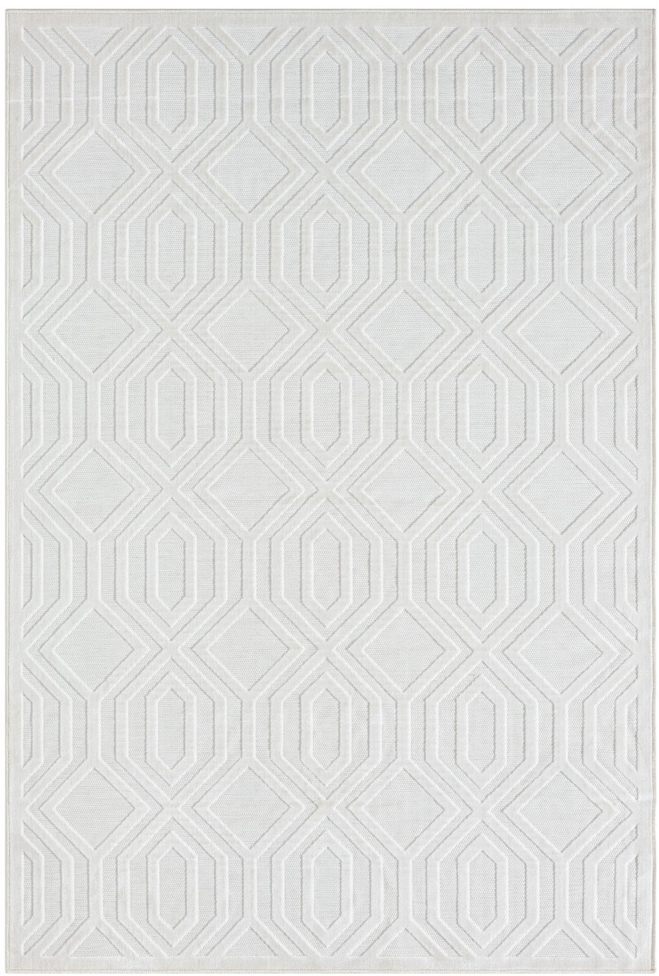 Myflair Möbel & Accessoires Teppich »Haven Lagerräumung«, rechteckig, 8 mm Höhe, Rauten Motiv, Hoch-Tief Effekt, Outdoor geeignet, Balkon, Terrasse