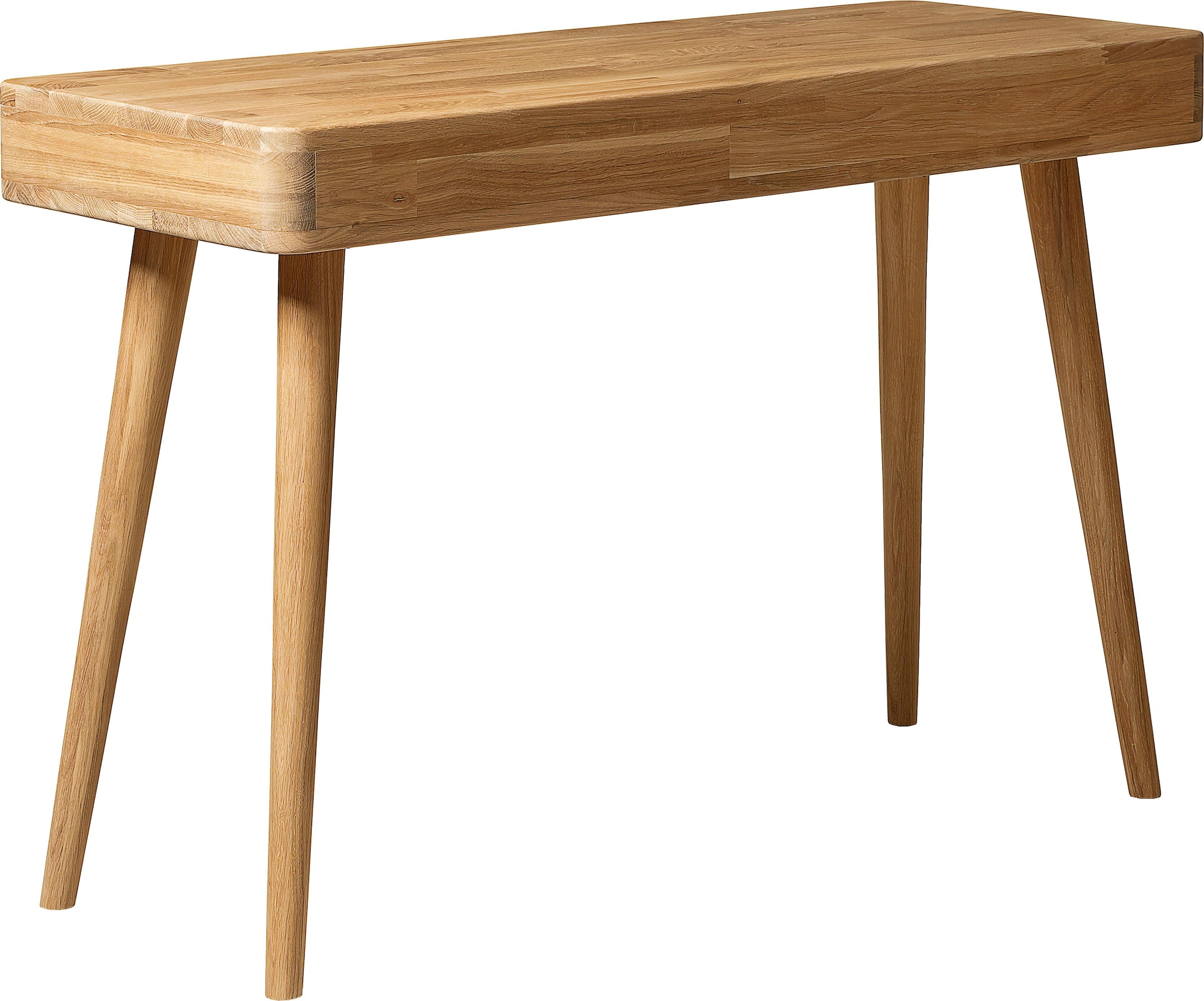 Home affaire Schreibtisch »Scandi«, aus Eichenholz, mit vielen Stauraummöglichkeiten, Breite 110 cm