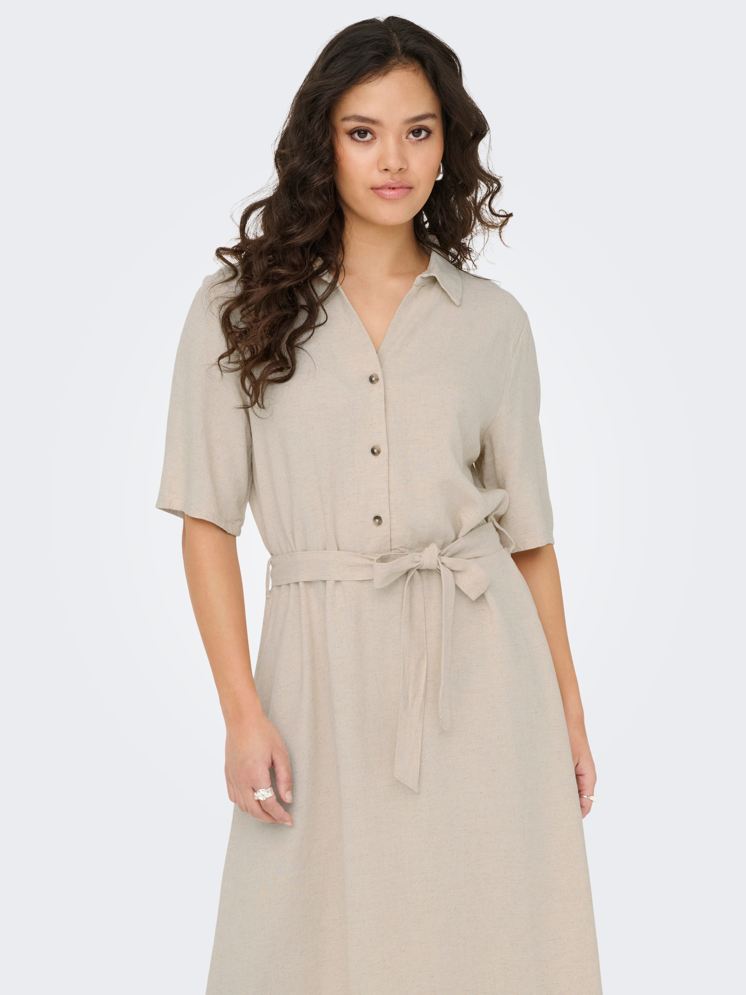 JDY Blusenkleid »JDYSAY 2/4 MIDI SHIRT DRESS WVN NOOS«, Sommerkleid