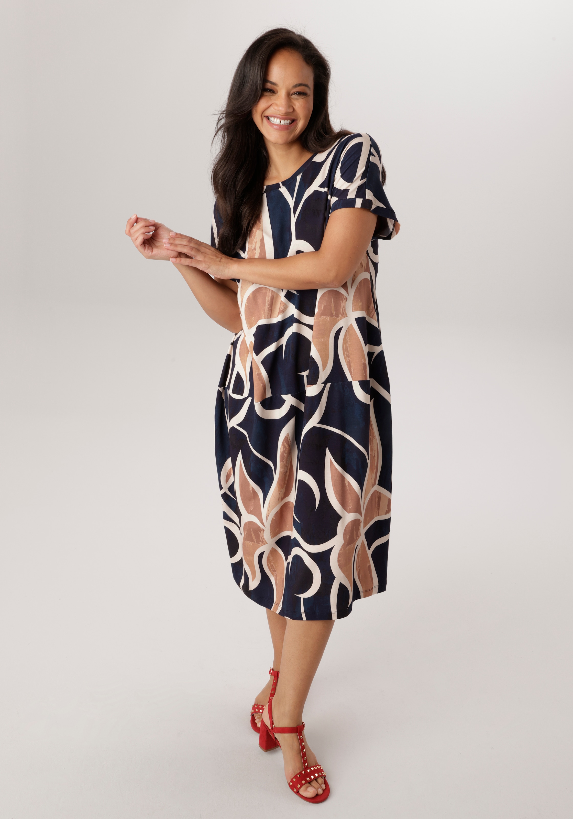 Aniston PLUS Jerseykleid in bequemes Jersey-Qualität - NEUE KOLLEKTION günstig online kaufen