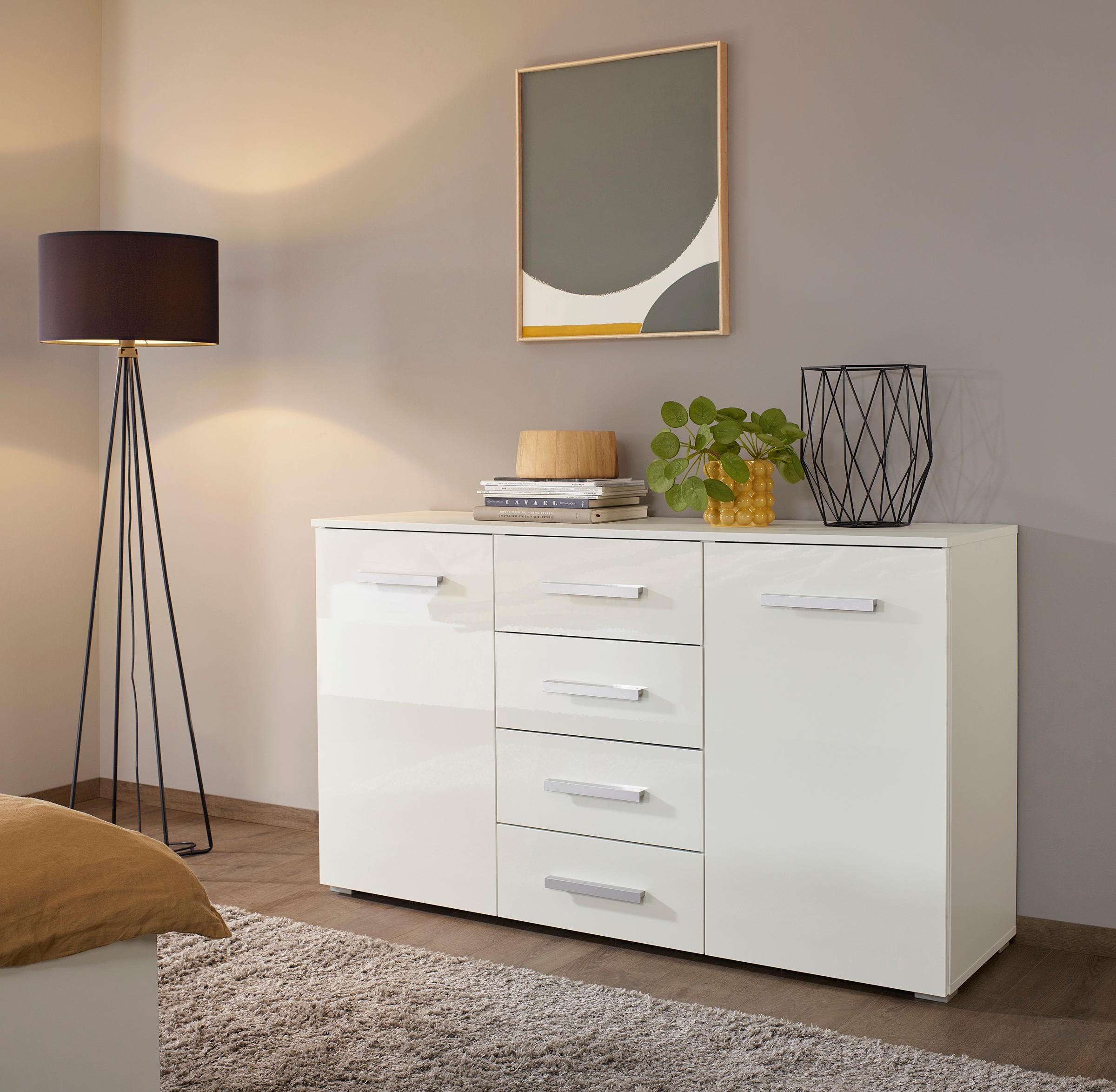 rauch Schubkastenkommode "Sideboard Kommode Kombikommode KOLUNA mit Hochgla günstig online kaufen