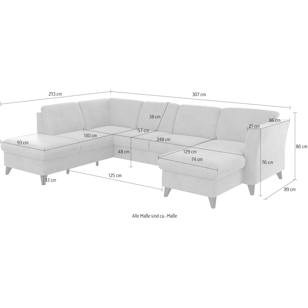 Home affaire Wohnlandschaft »Trelleborg U-Form«