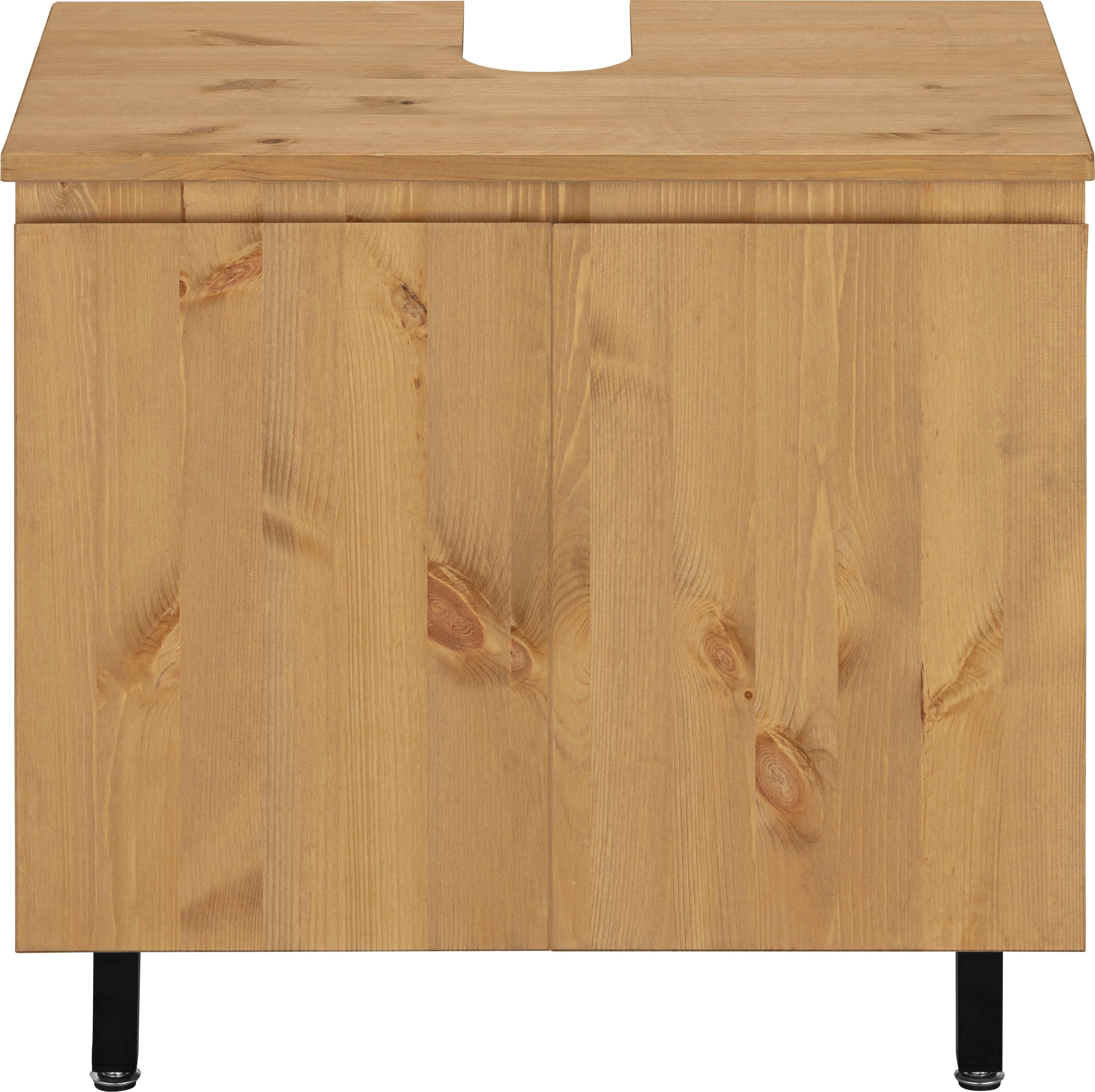 Thumbnail - OTTO products Waschbeckenunterschrank "Fjonn", Kiefer, Breite 60 cm, Massivholz mit pflanzlichem Bio Öl behandelt
