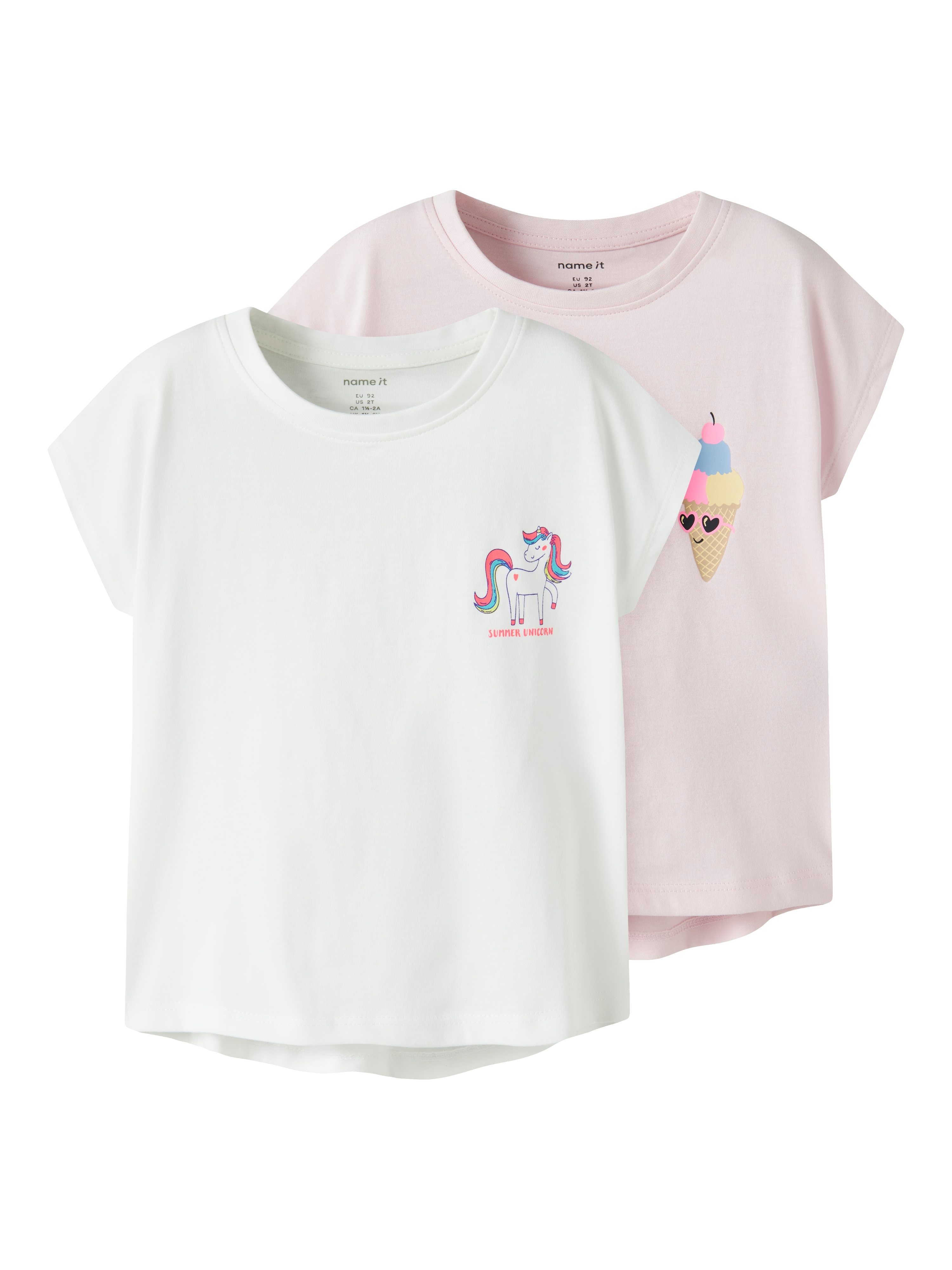 Name It Kurzarmshirt "NMFVARUTTI 2P CAPSL LOOSE TOP" Packung, 2 Baumwolle, loose fit