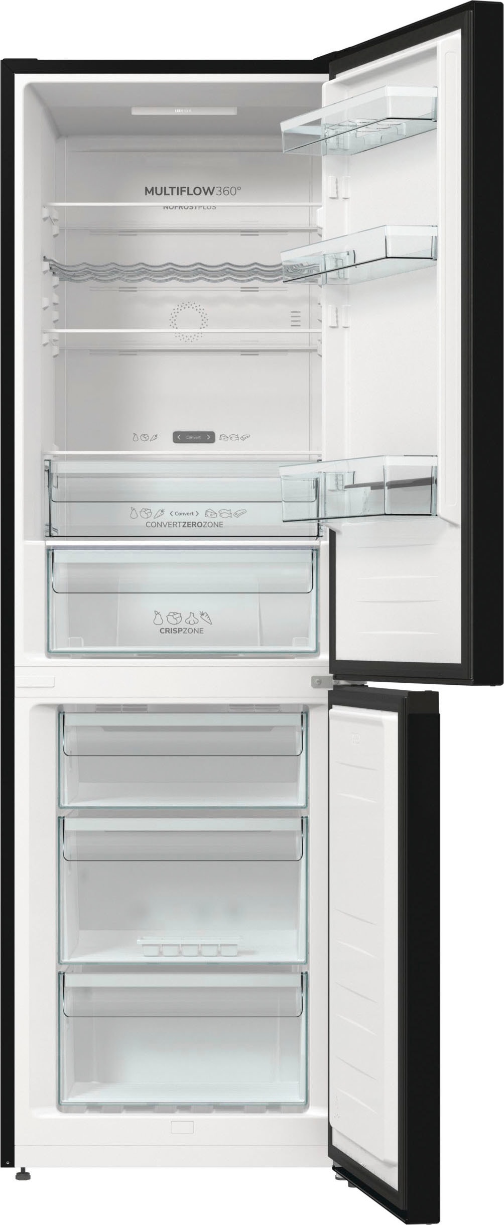 GORENJE Kühl-/Gefrierkombination, NK79C0DBK, 185 cm hoch, 60 cm breit