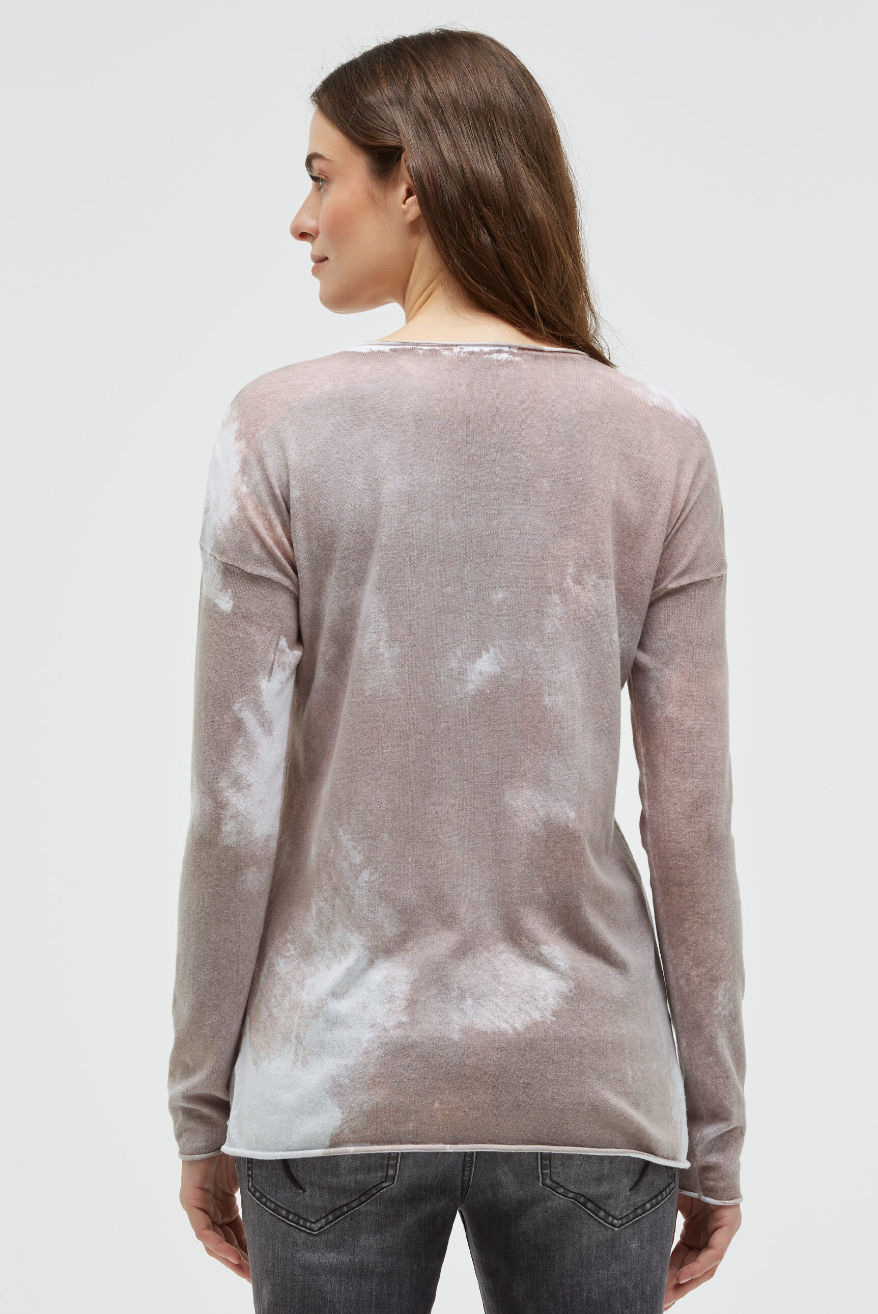 SOCCX Rundhalspullover aus Feinstrick mit Rollsaum