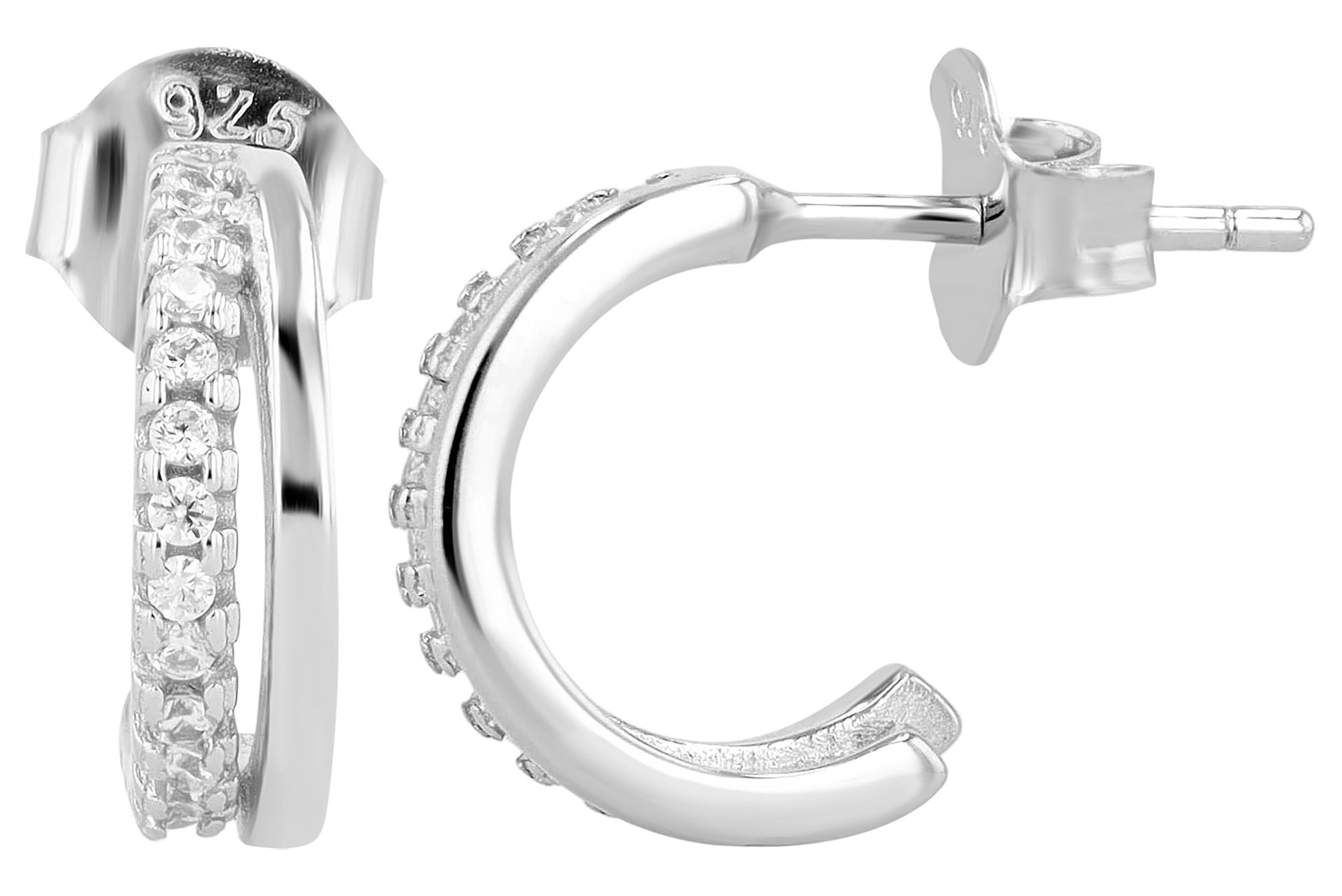 Adelia´s Paar Ohrhänger "Damen Ohrringe – Ohrstecker aus 925 Silber mit Zir günstig online kaufen